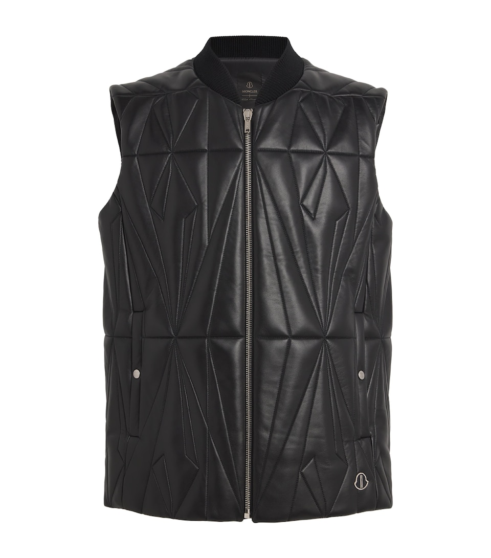 x Moncler Lambskin Geocamo Gilet