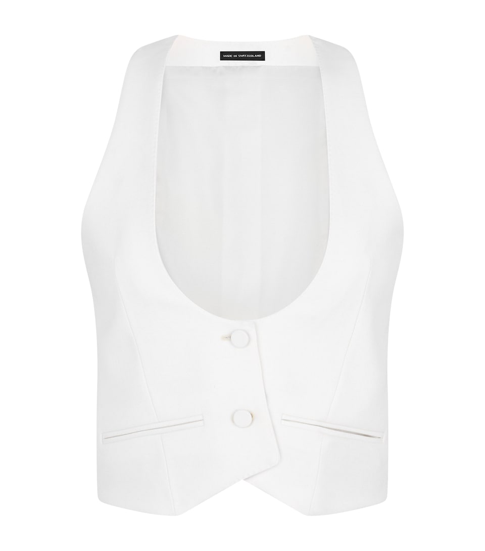 TOM FORD Womens Virgin Wool Tuxedo Waistcoat Wad