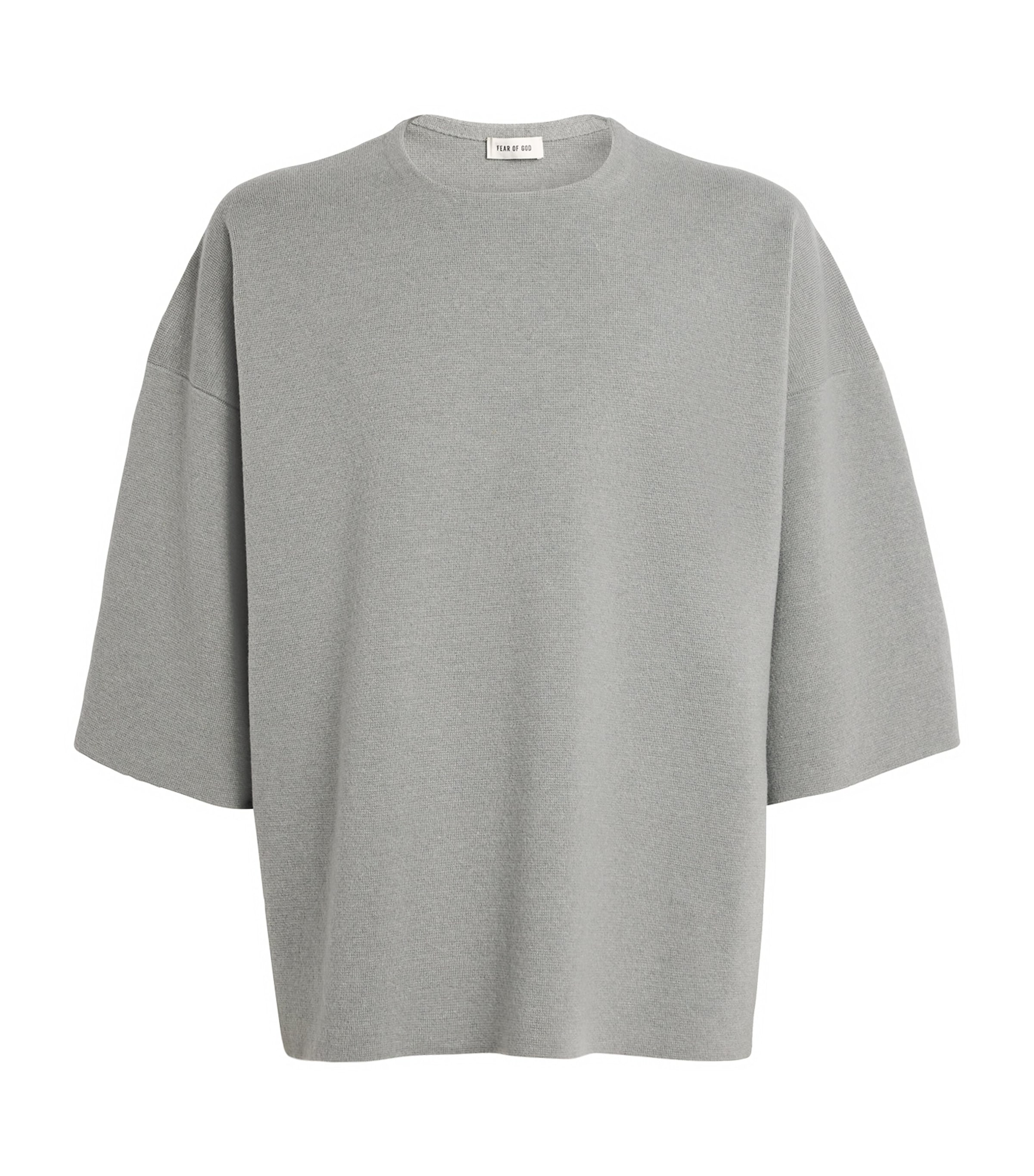 Virgin Wool Milano Stitch Oversized T-Shirt