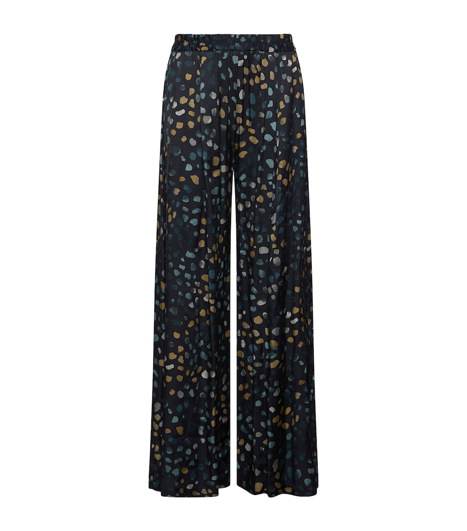 Marella Womens Twill Printed Trousers Navy
