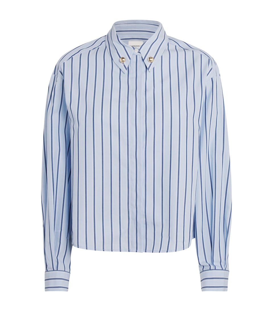 Claudie Pierlot Womens Cotton Oversized Stripe Shirt Multicolored