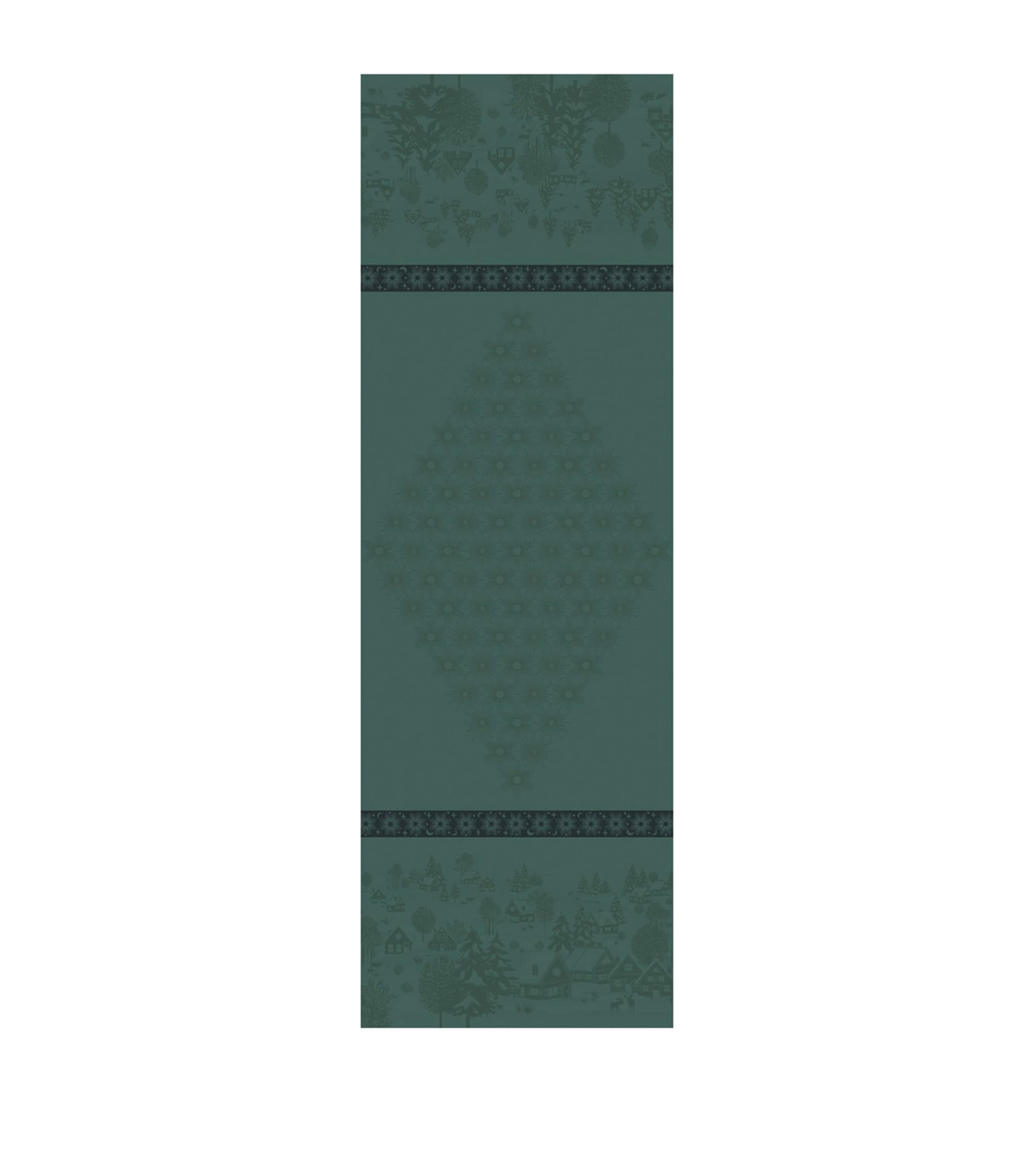 Le Jacquard Français Cotton Sous Les Étoiles Table Runner (50cm x 200cm) Green