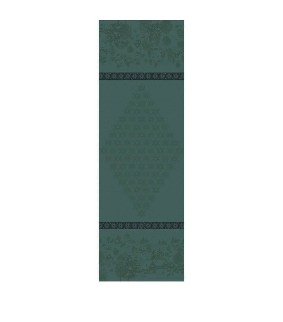 Le Jacquard Français Cotton Sous Les Étoiles Table Runner (50cm x 200cm) Green