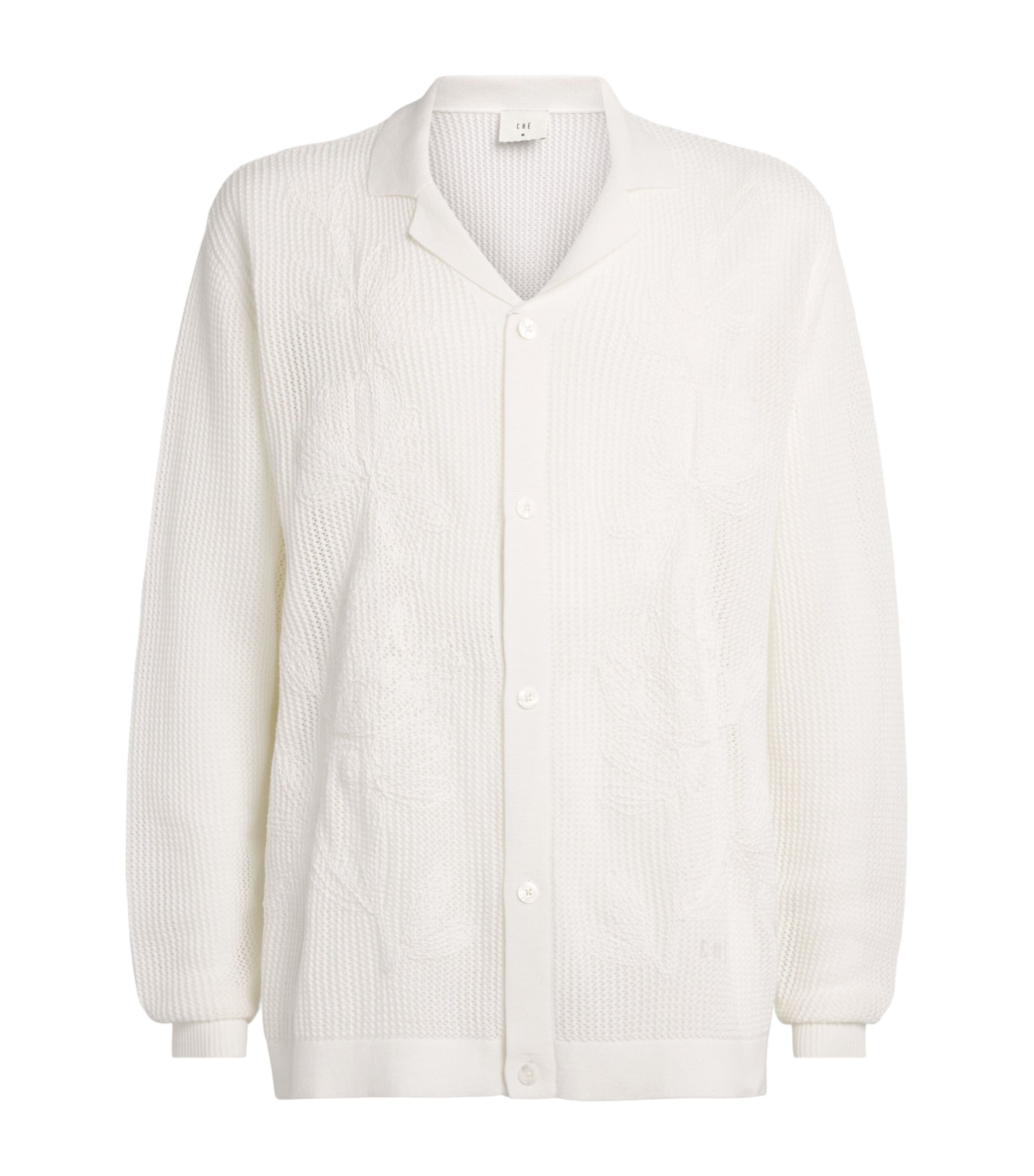 CHÉ Mens Feriando Crochet Shirt Ivory
