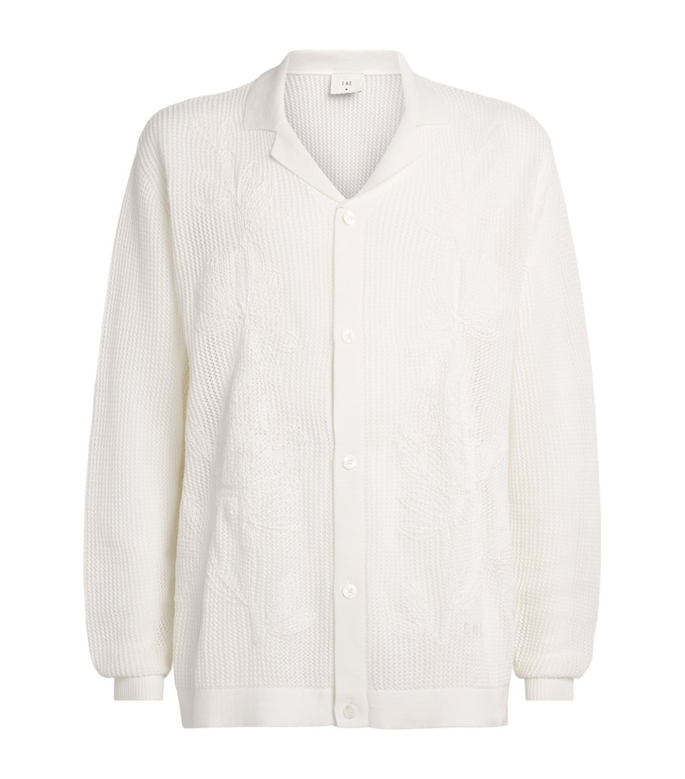 CHÉ Mens Feriando Crochet Shirt Ivory