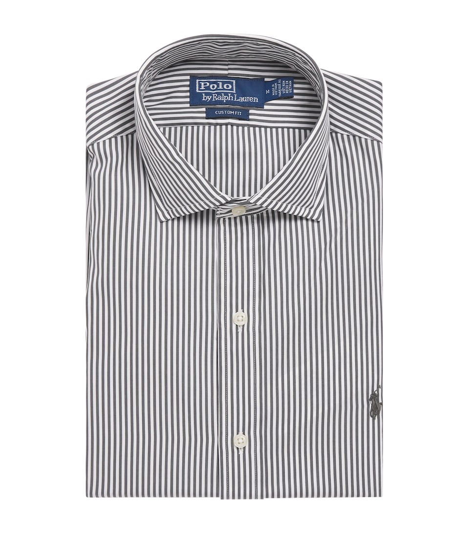 Cotton Poplin Custom Fit Stripe Shirt