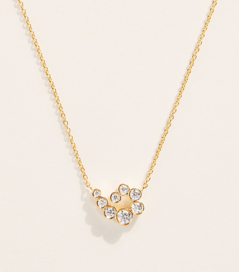 Sophie Bille Brahe Yellow Gold and Diamond Lucia Pendant Necklace Yellow Gold