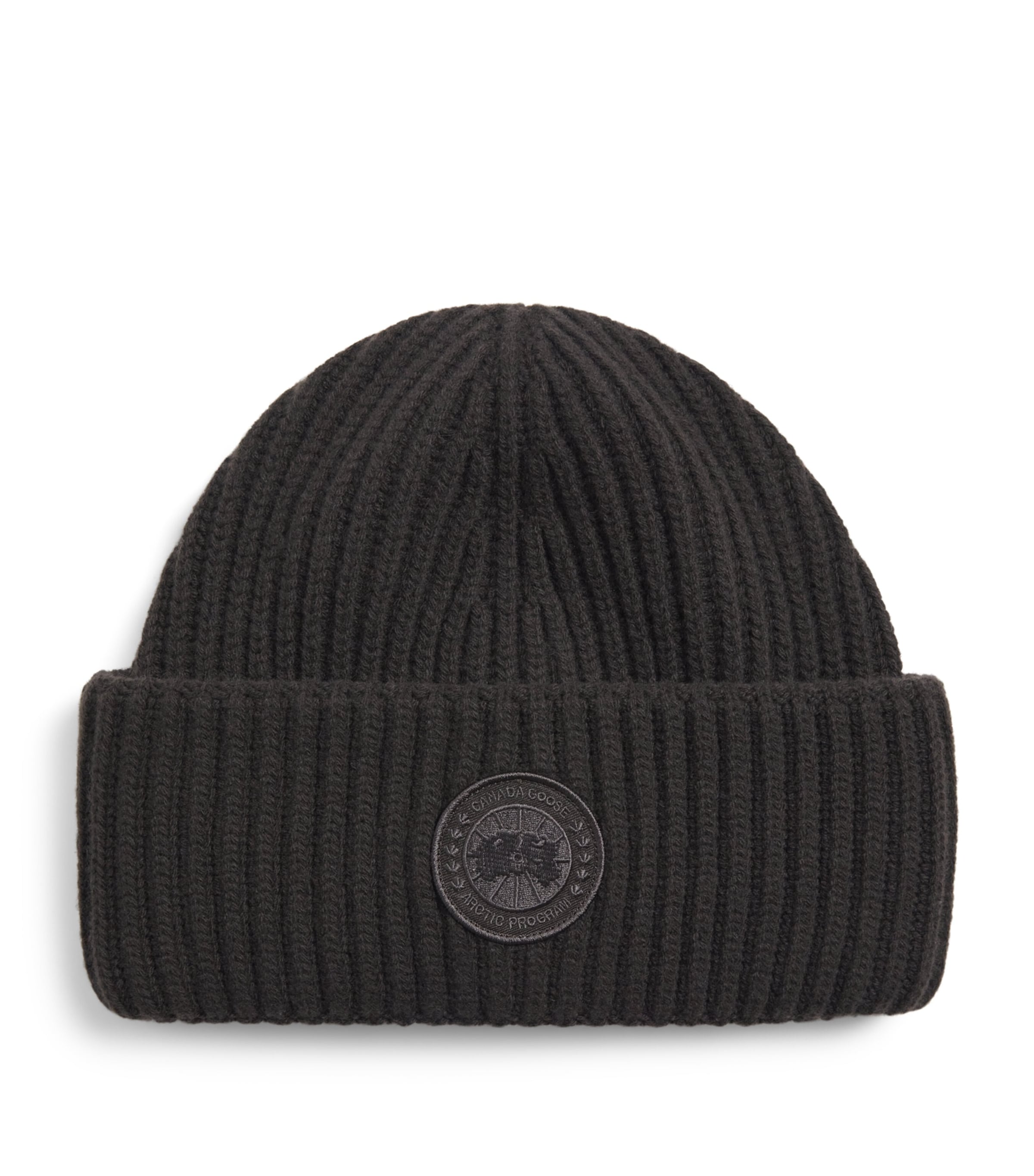 Canada Goose Merino Wool-Cashmere Double Fold Toque Beanie Arabica