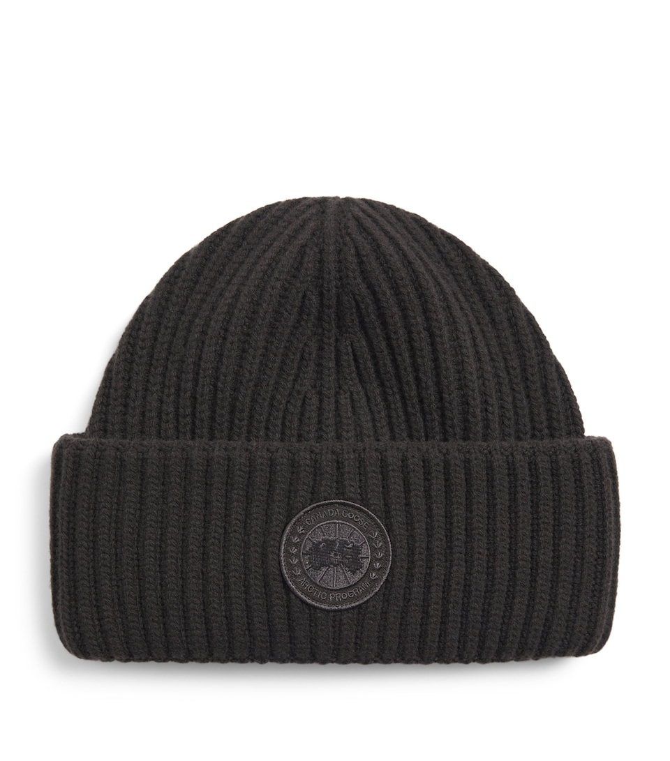 Canada Goose Merino Wool-Cashmere Double Fold Toque Beanie Arabica