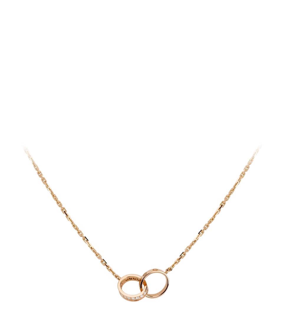 Cartier Rose Gold and Diamond LOVE Necklace Rose Gold