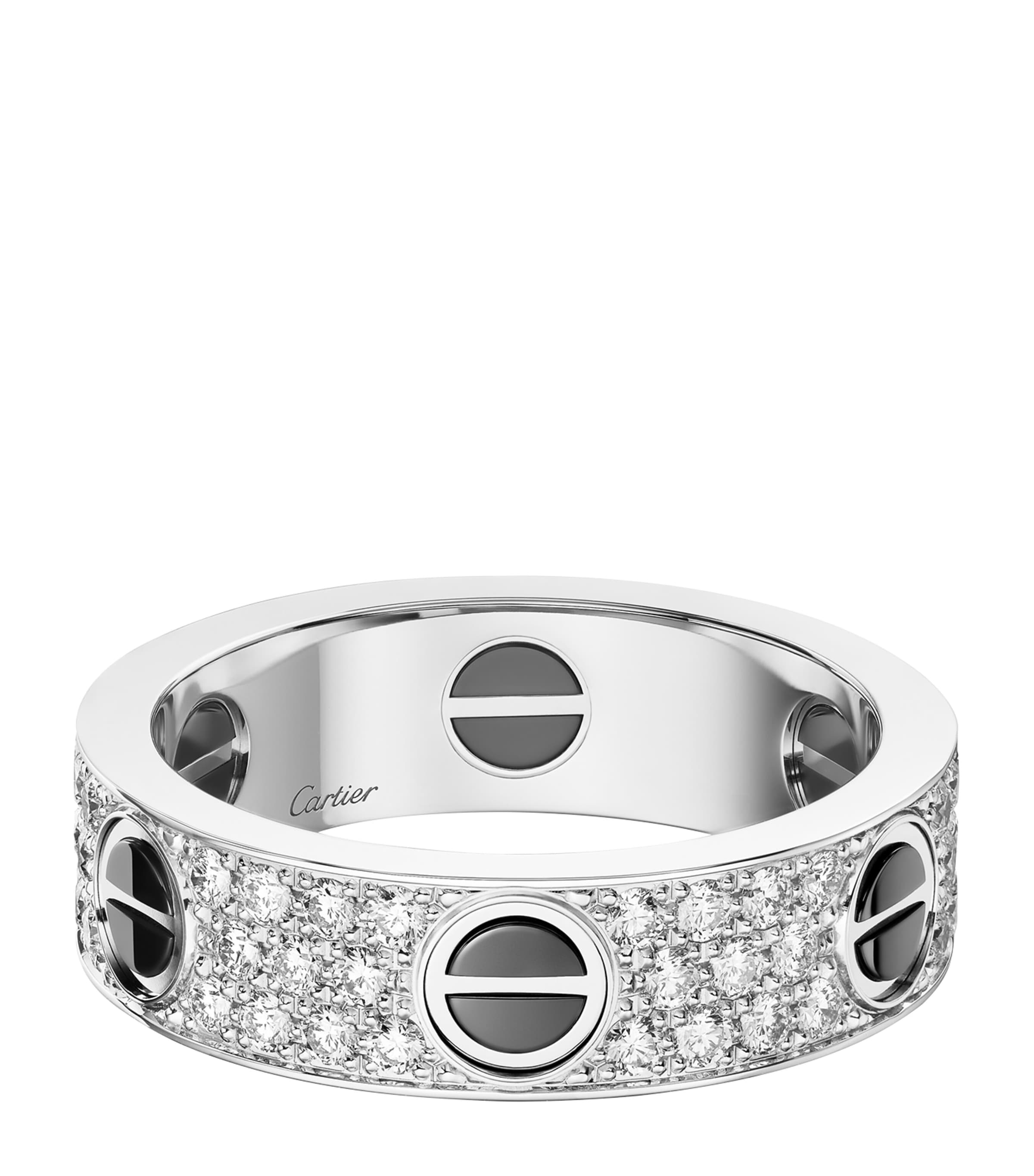 Cartier White Gold, Diamond and Ceramic LOVE Ring White Gold