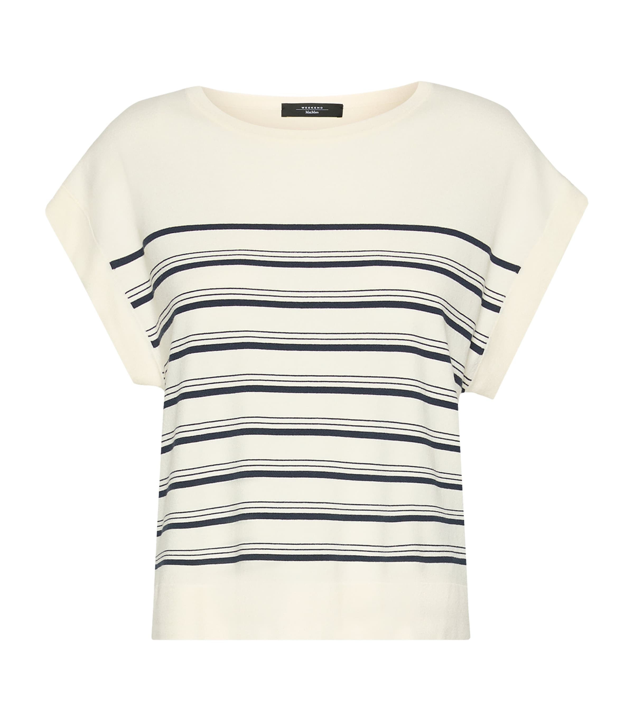 Weekend Max Mara Womens Relaxed Stripe T-Shirt Ecru
