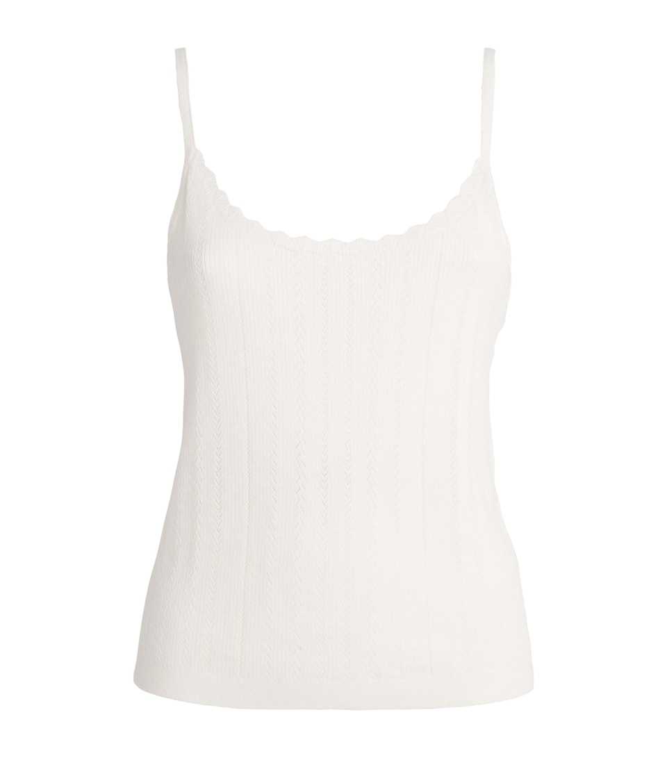 Eberjey Womens Pointelle Tank Top Ivory