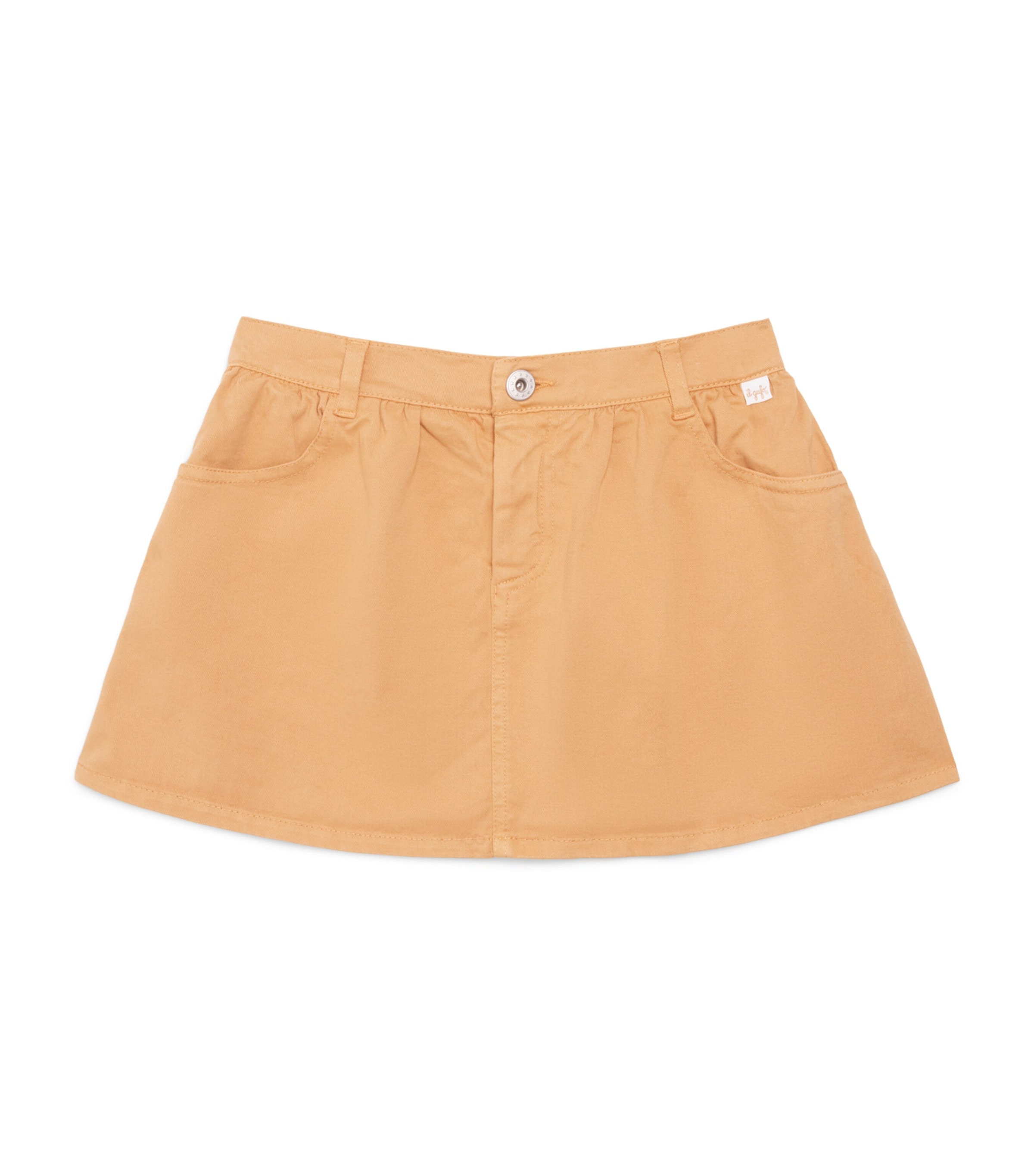 Il Gufo Cotton A-Line Skirt (2-14 Years) Amber Color