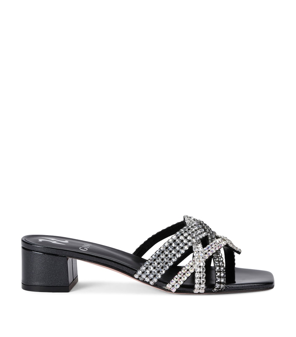Leather Embellished Roma Mules 35