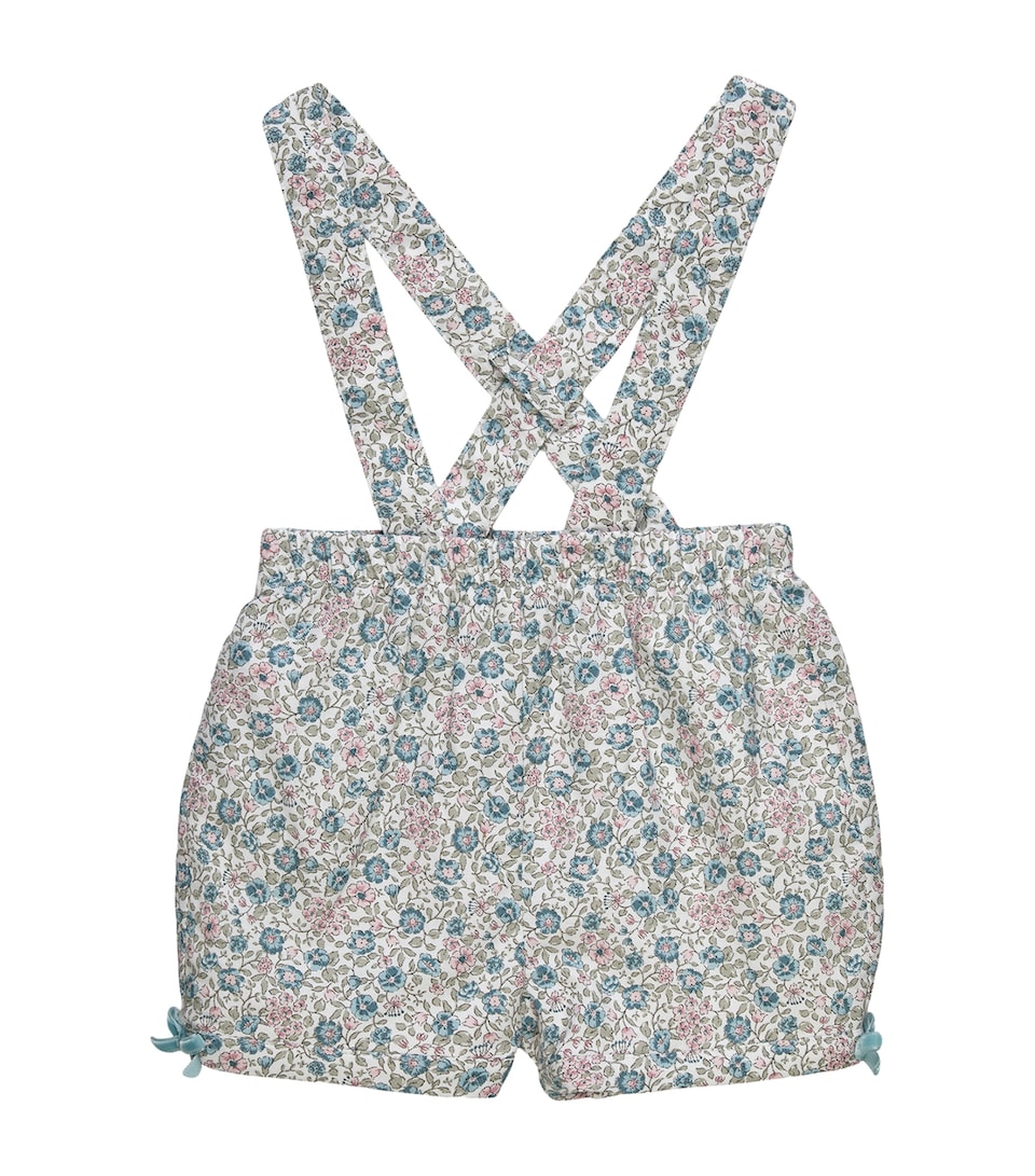 Trotters Cotton Floral Lina Bloomers and Braces (6-24 Months) Blue