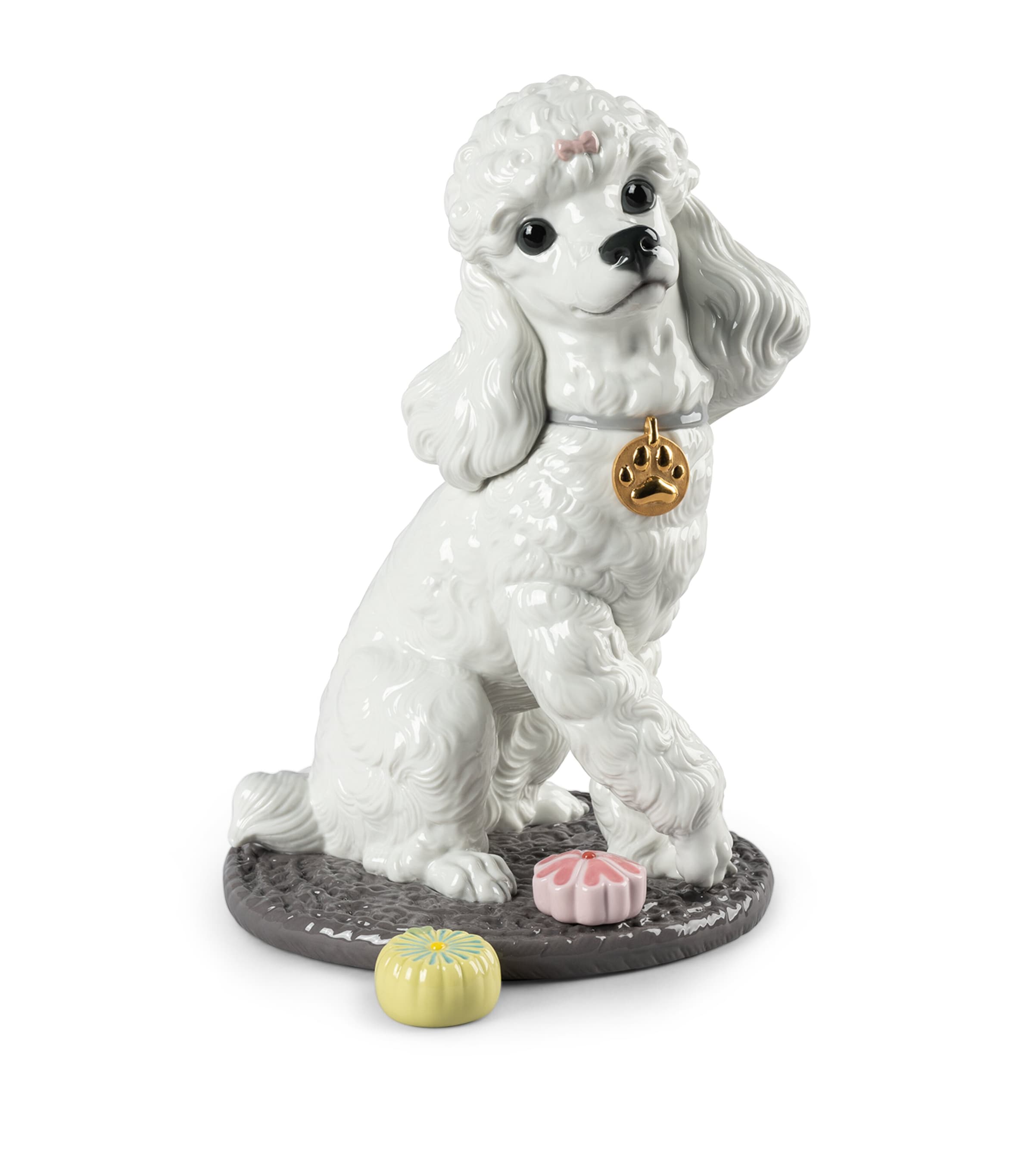 Lladró Poodle with Mochis Figurine