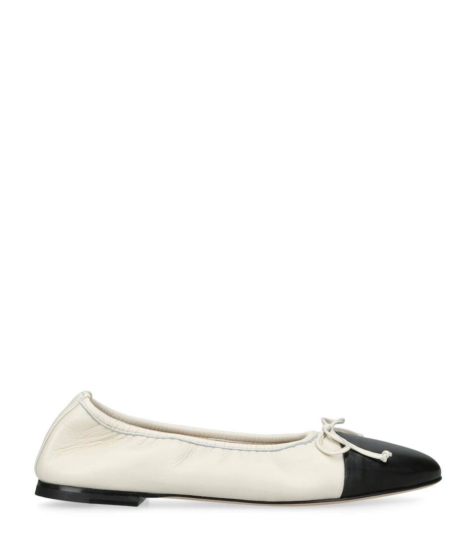 Leather Gala Toe-Cap Ballet Flats