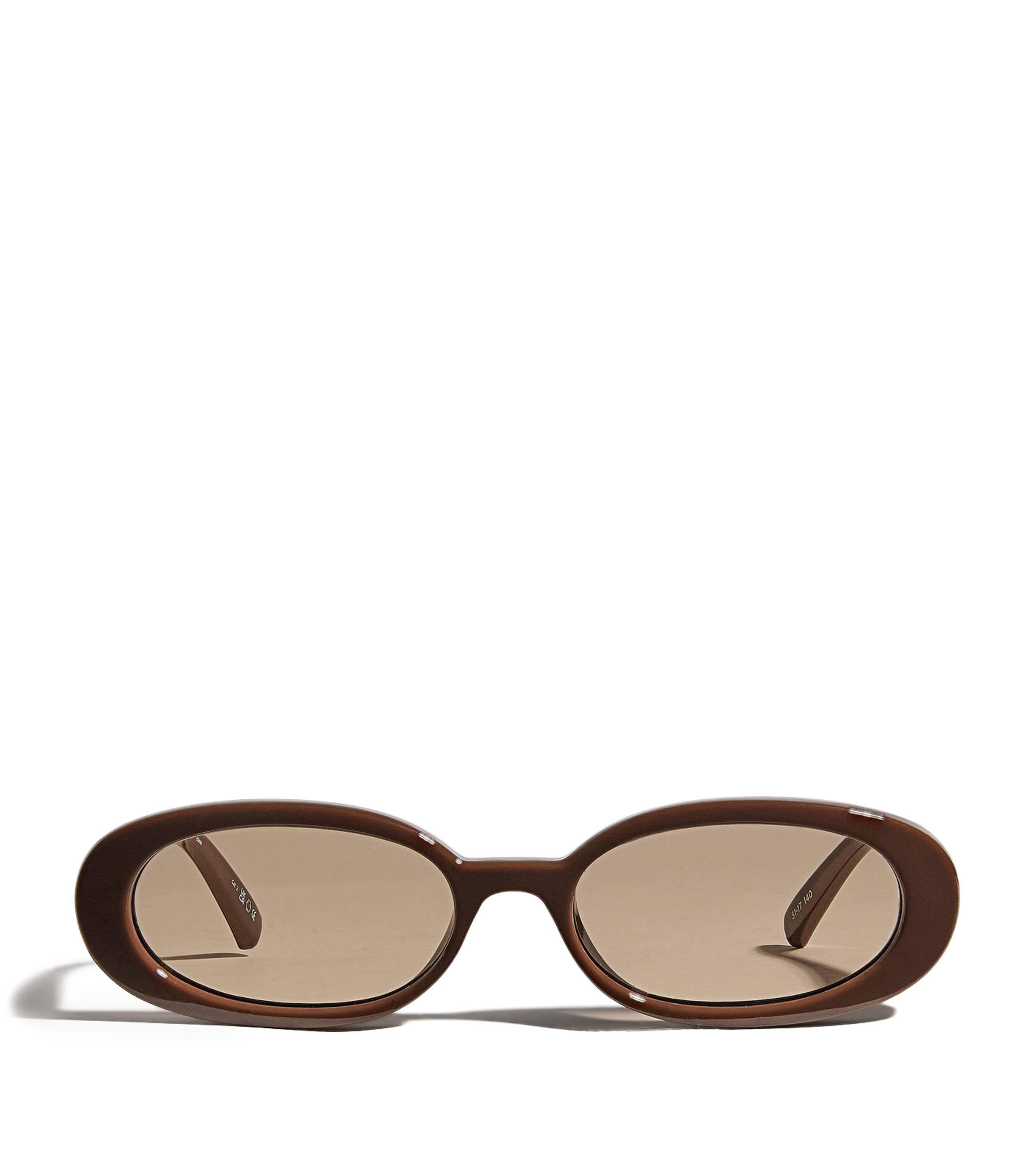 Le Specs Oval Outta Love Sunglasses Cocoa