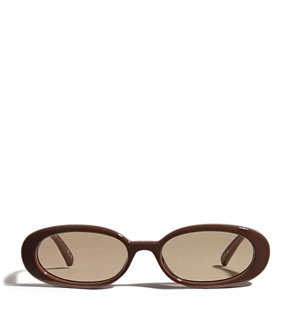 Le Specs Oval Outta Love Sunglasses Cocoa