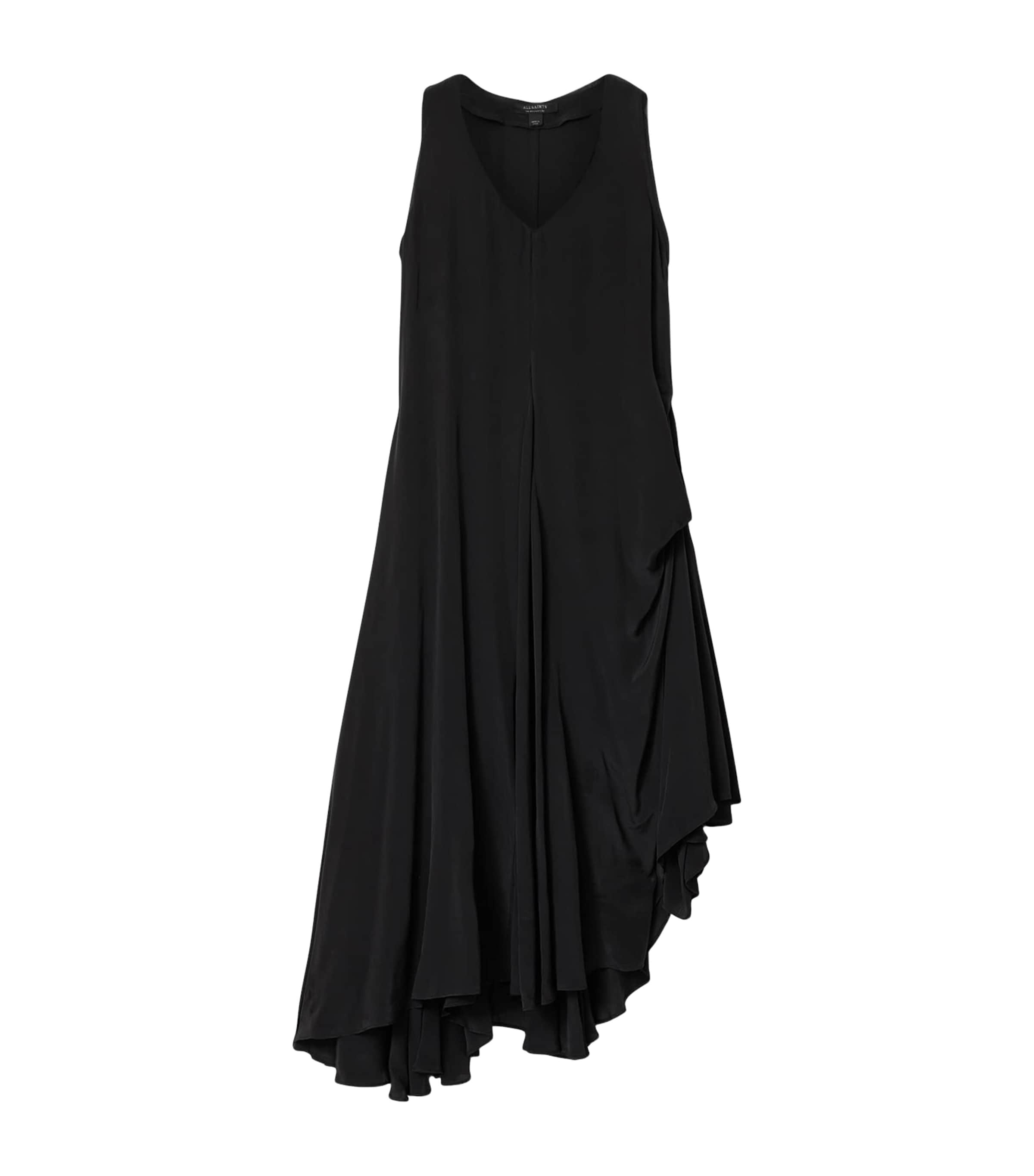AllSaints Womens Adjustable Sybil Midi Dress Black