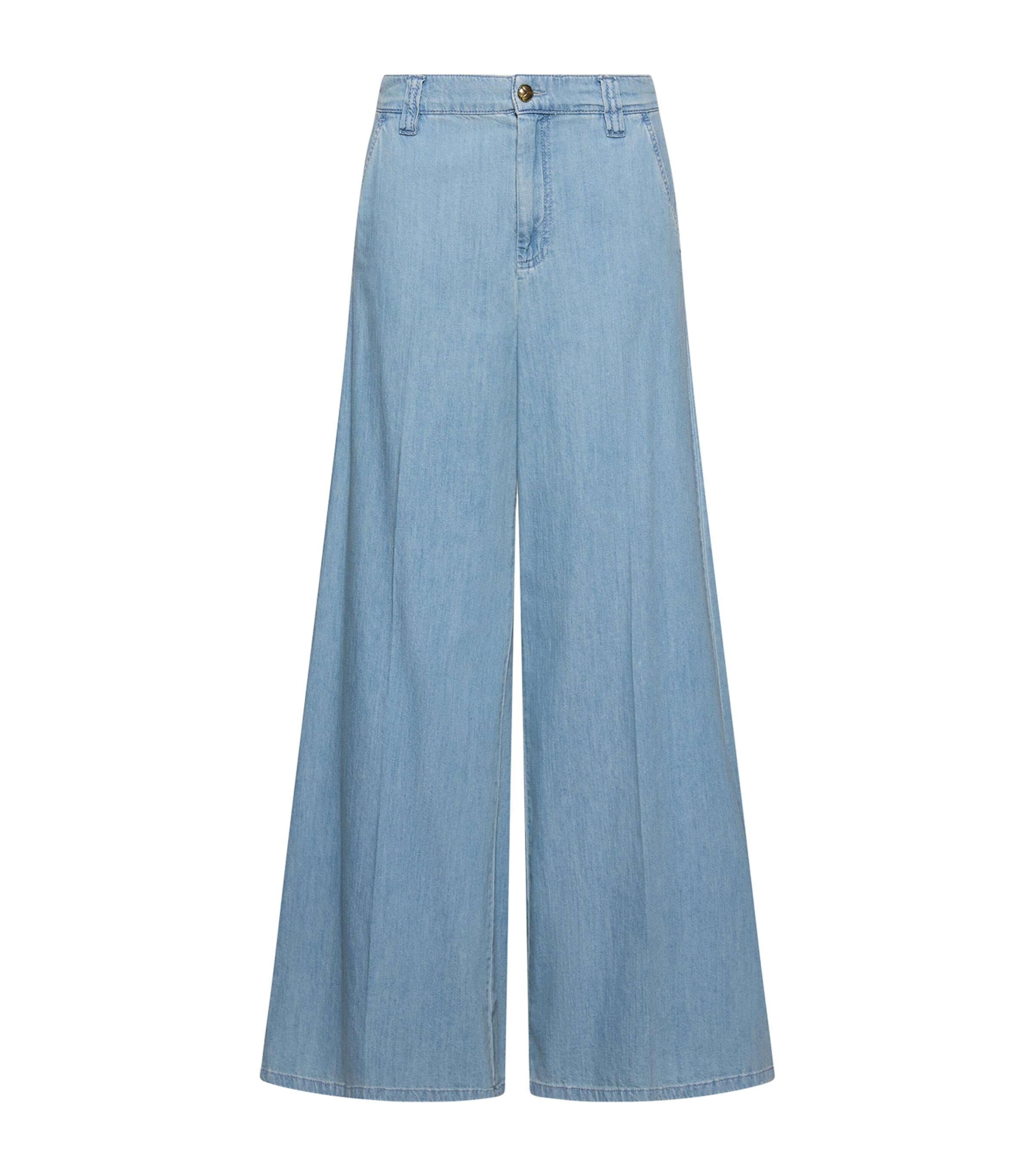 Marella Womens Palazzo Mid-Rise Wide-Leg Jeans Blue Jeans
