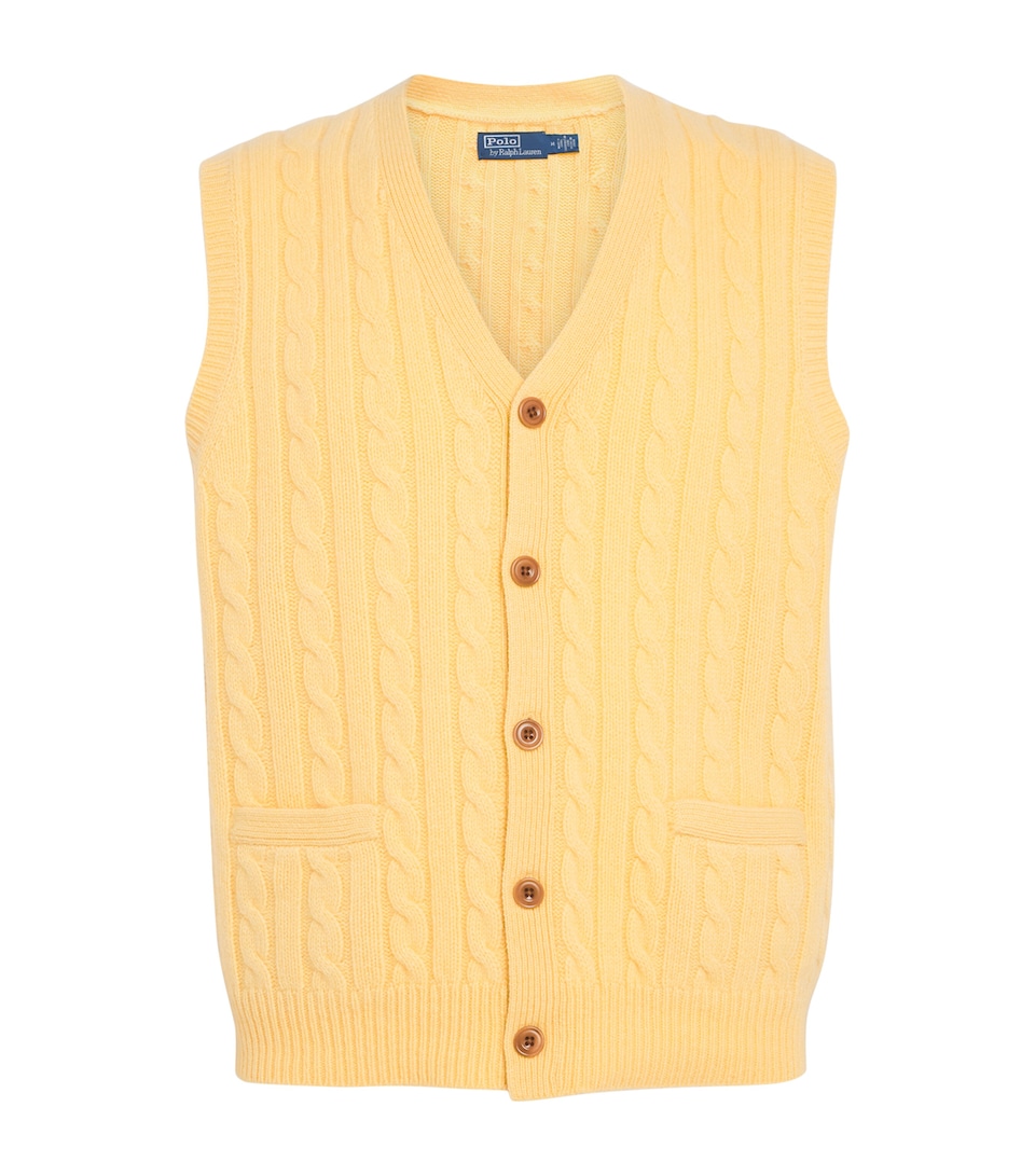 Wool-Cashmere Cable-Knit Sweater Vest