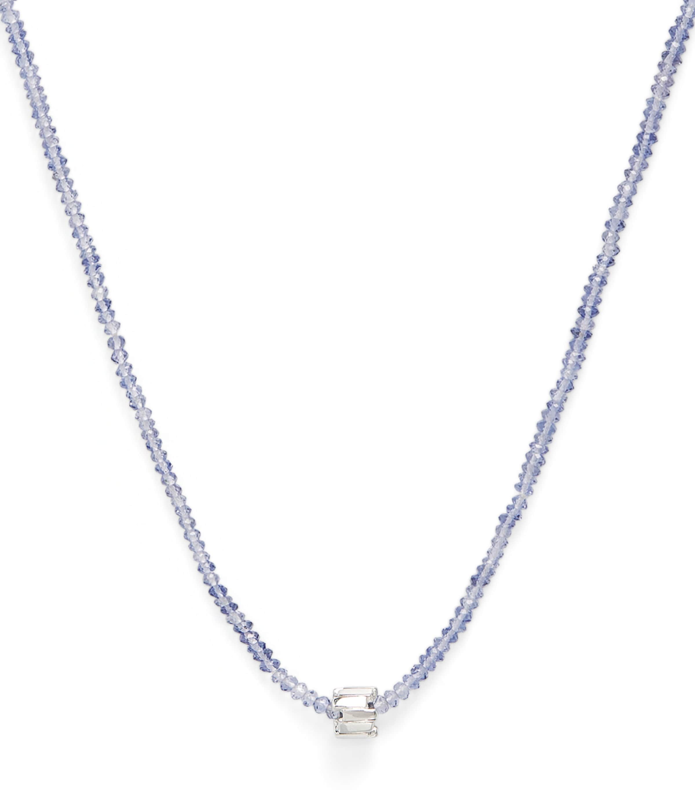 Suzanne Kalan White Gold and Iolite Infinite Beaded Necklace Wg/iol