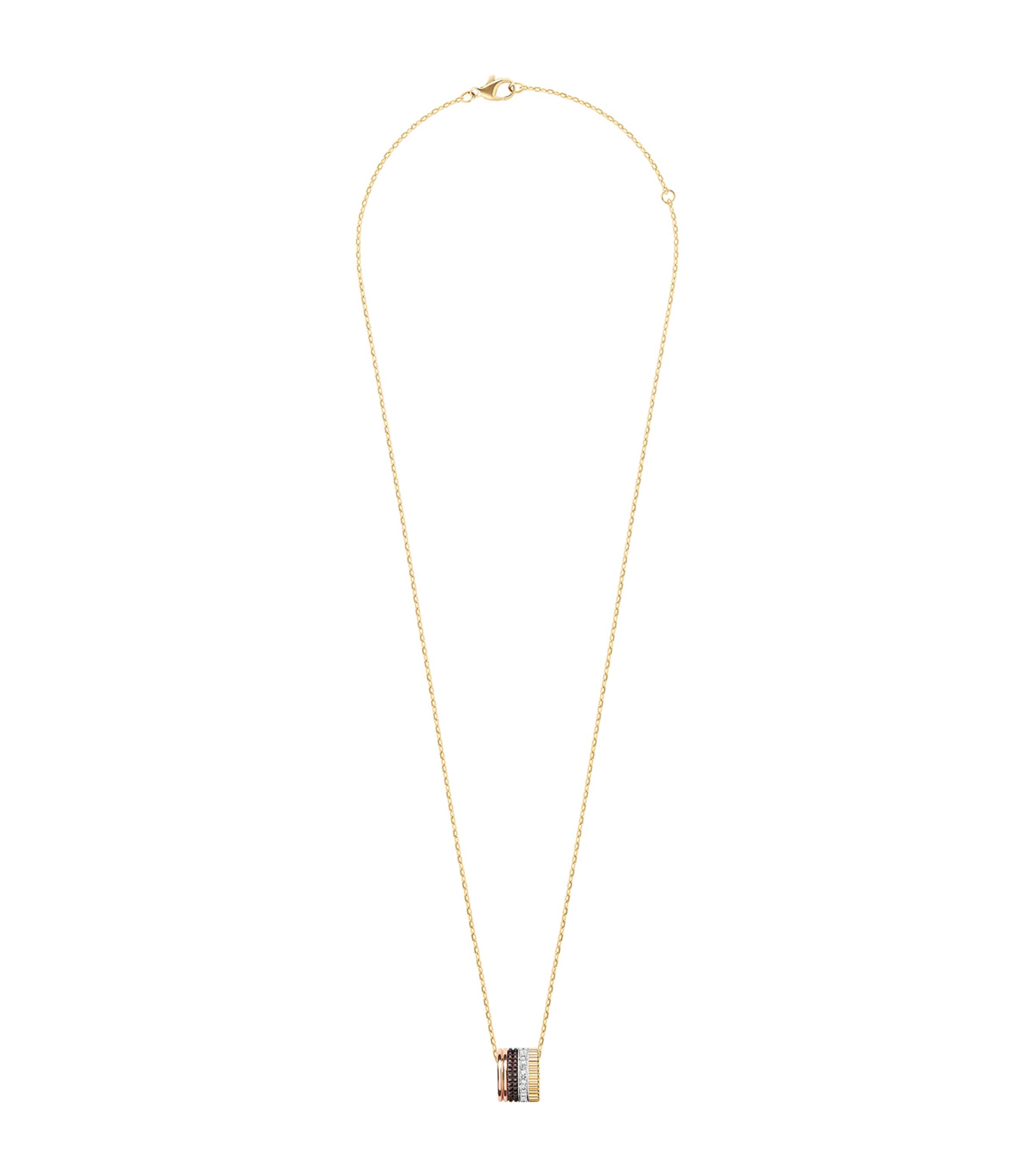 Boucheron Large Mixed Gold and Diamond Quatre Necklace Gold