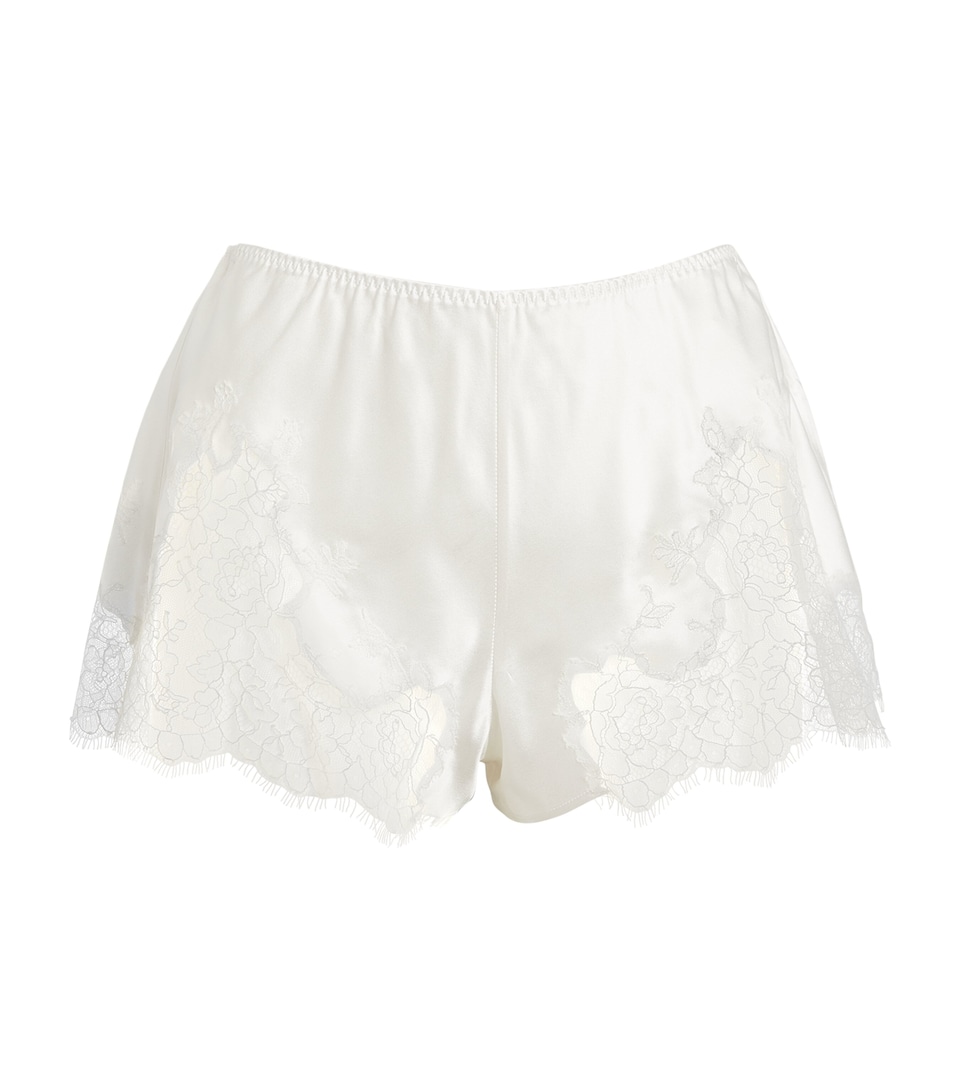 Silk Lace-Trim Baccarat Shorts