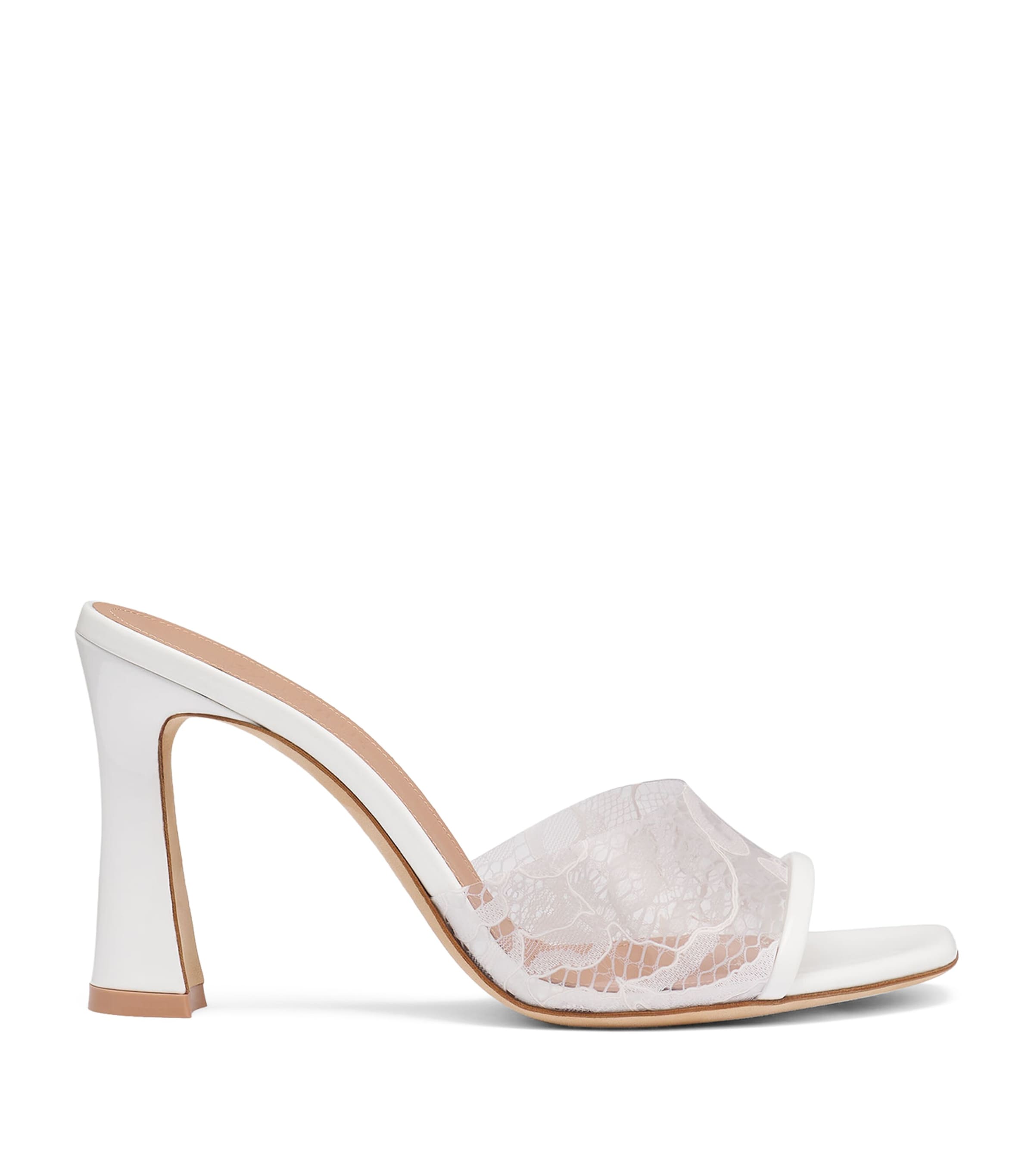 Malone Souliers PVC Lace Roxanne Heeled Sandals 90 White
