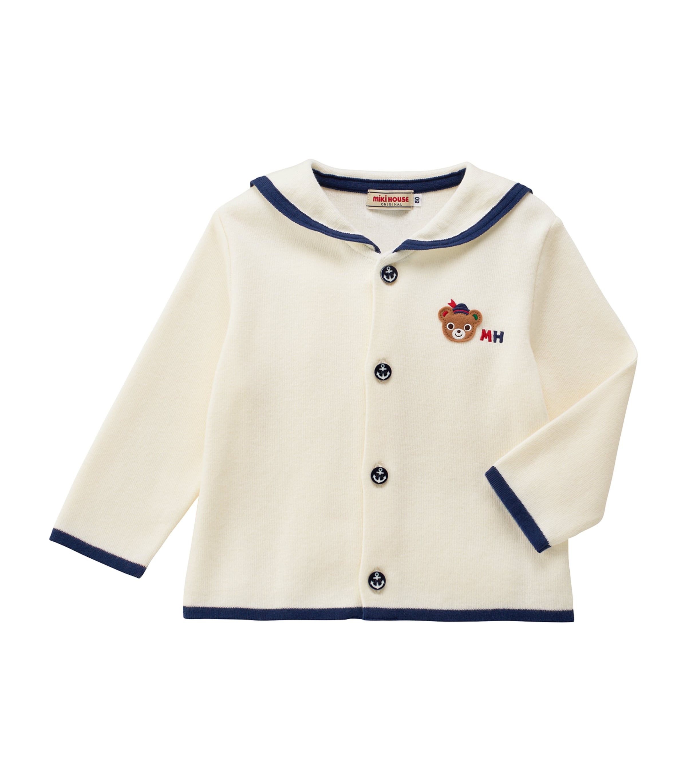 Miki House Cotton Sailor Cardigan (2-7 Years)