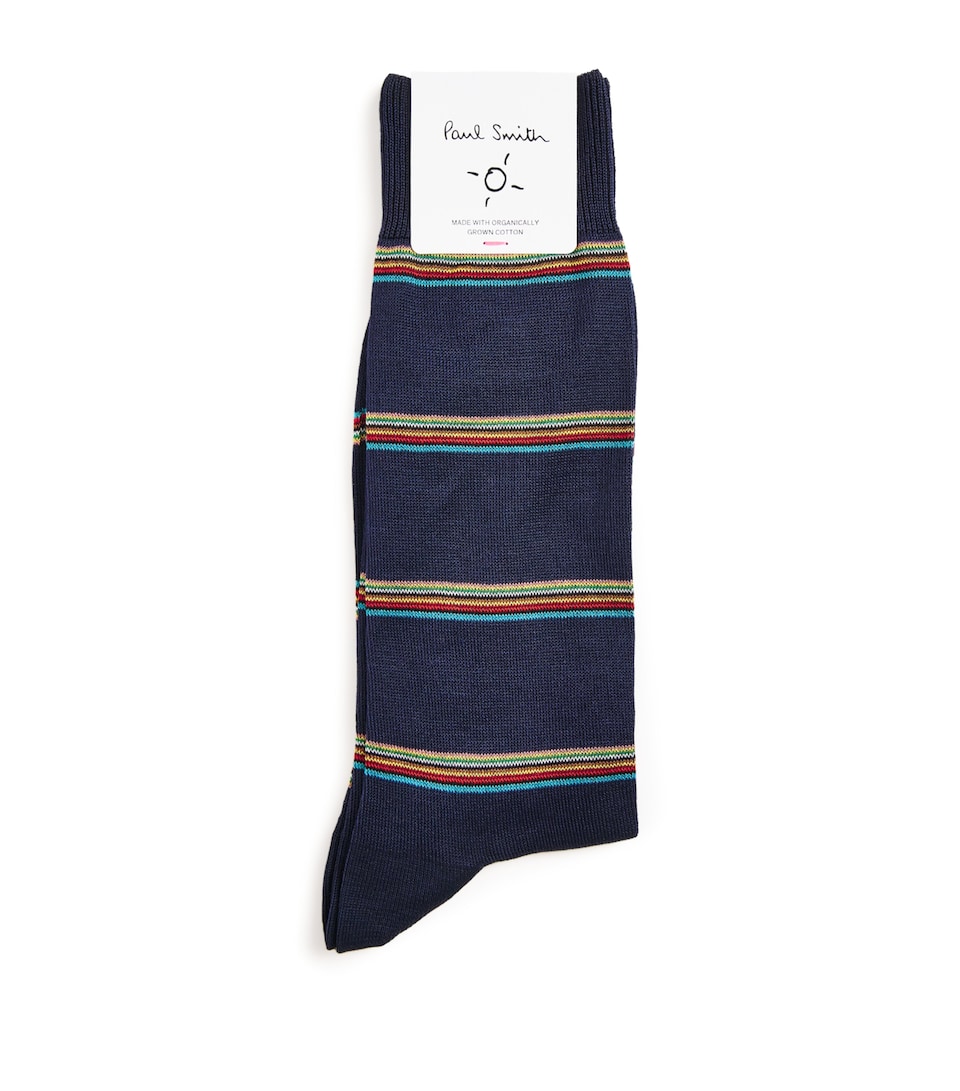 Cotton-Blend Signature Stripe Block Socks