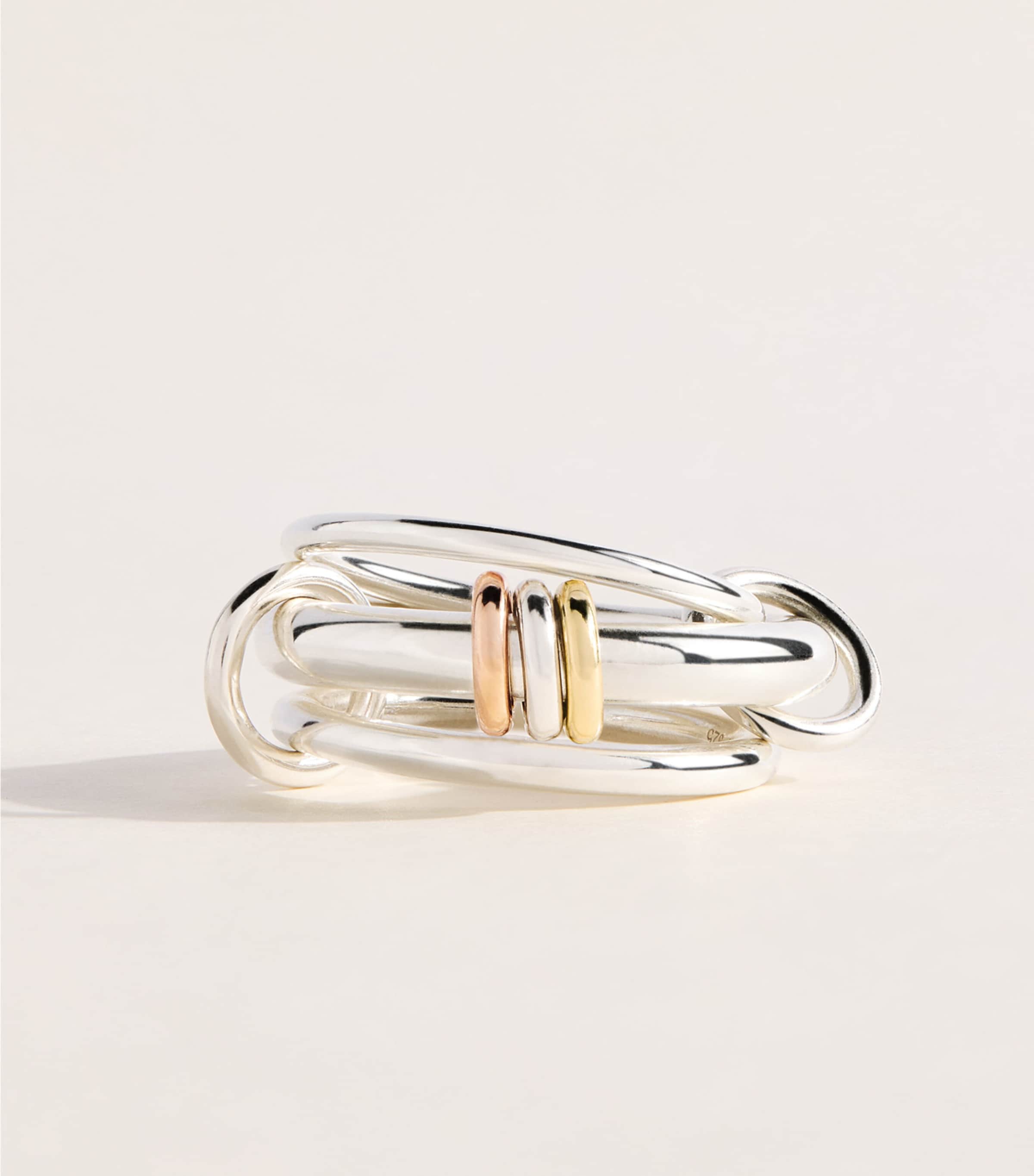 Spinelli Kilcollin Mixed Gold and Sterling Silver Gemini Ring Sterling Silver
