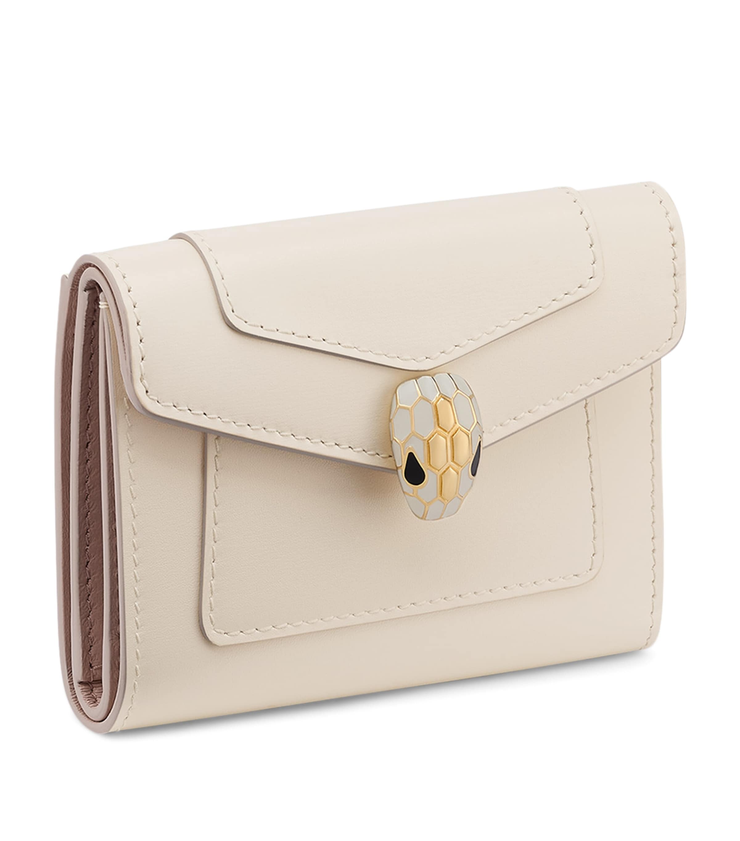 Leather Serpenti Forever Compact Wallet