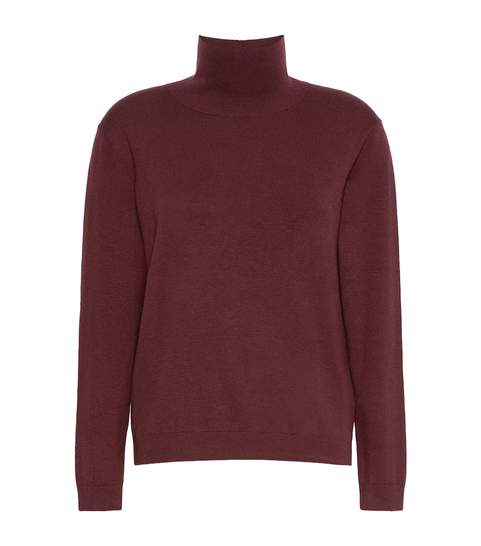 Weekend Max Mara Womens Funnel-Neck Sweater Bordeaux