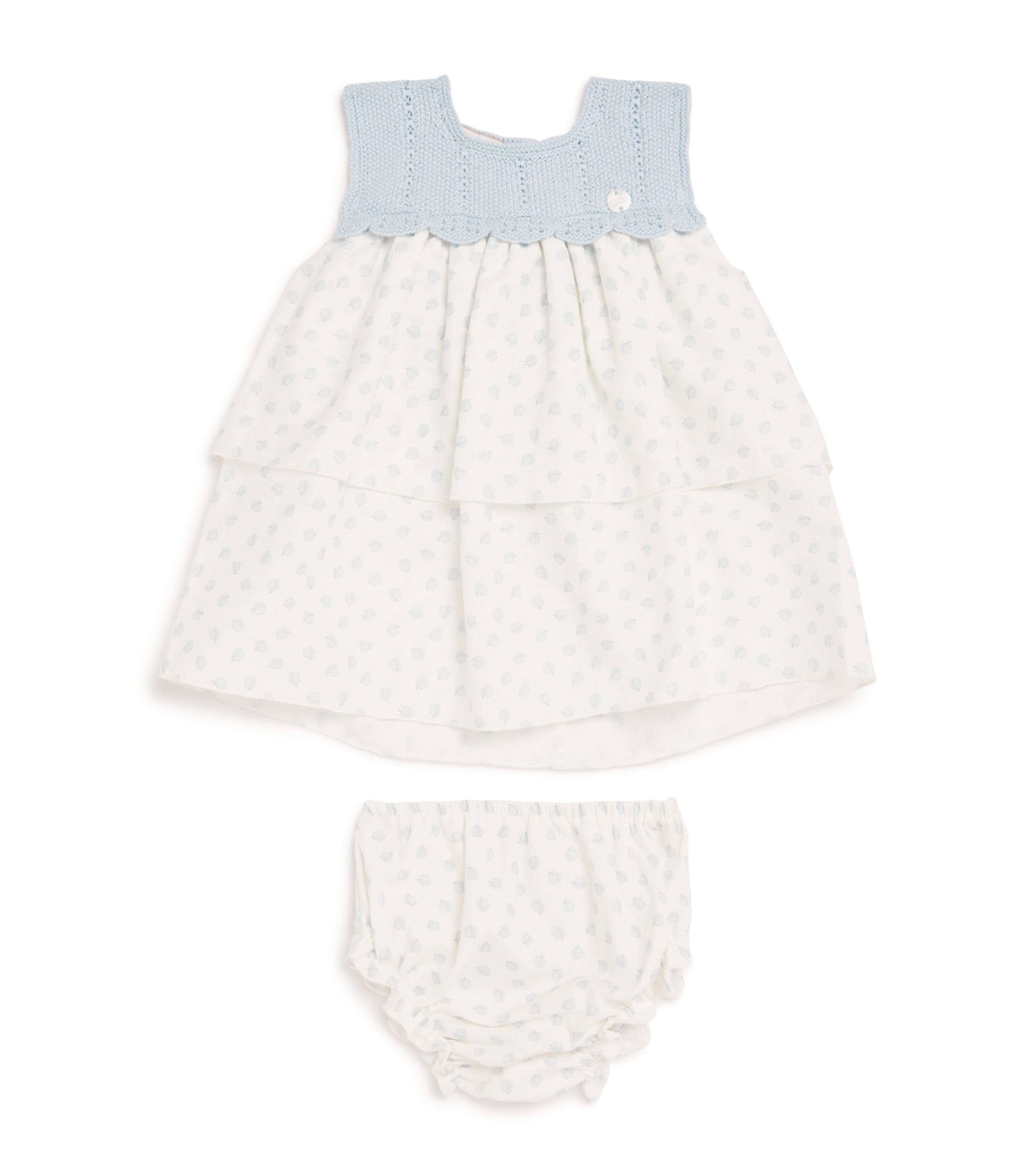 Cotton Knitted Dress and Bloomers Set (1-24 Months)