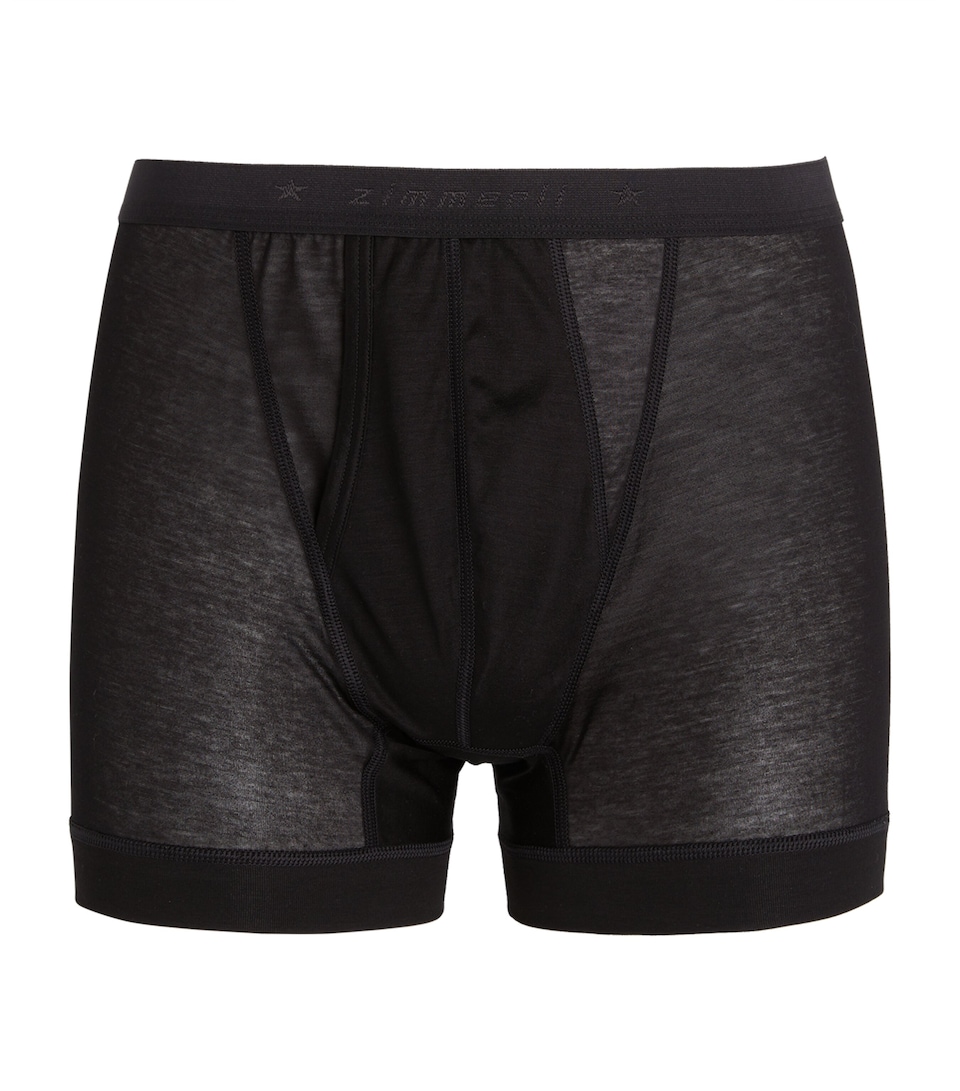 Zimmerli Mens Cotton 252 Royal Classic Boxer Briefs Black