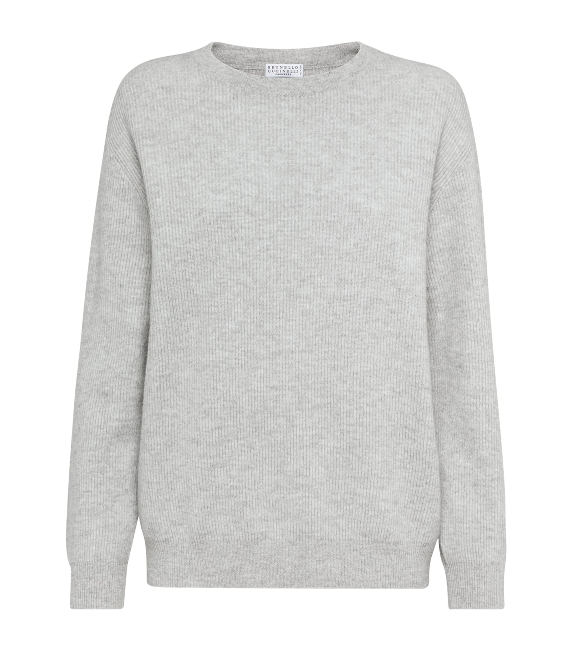 Brunello Cucinelli Womens Cashmere Monili-Trim Sweater
