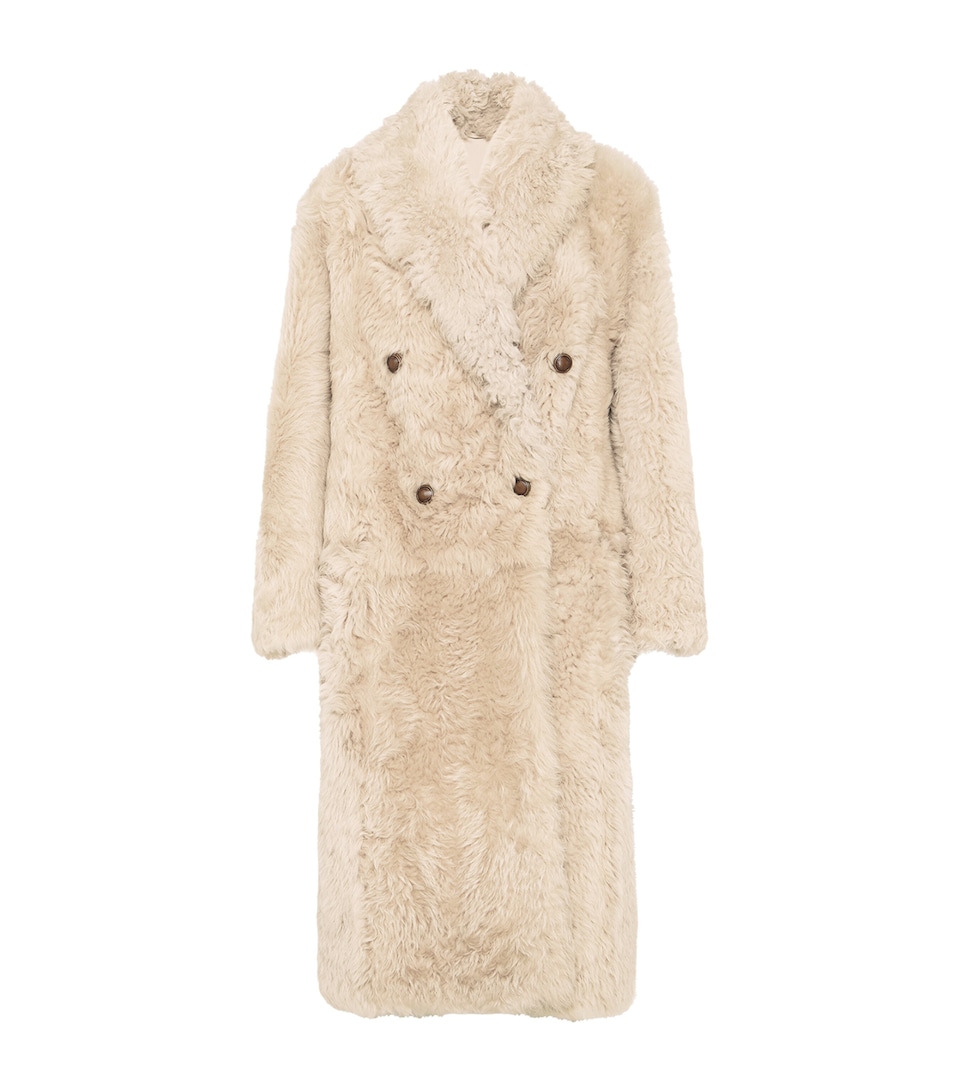 Shearling Double-Breasted Coat
