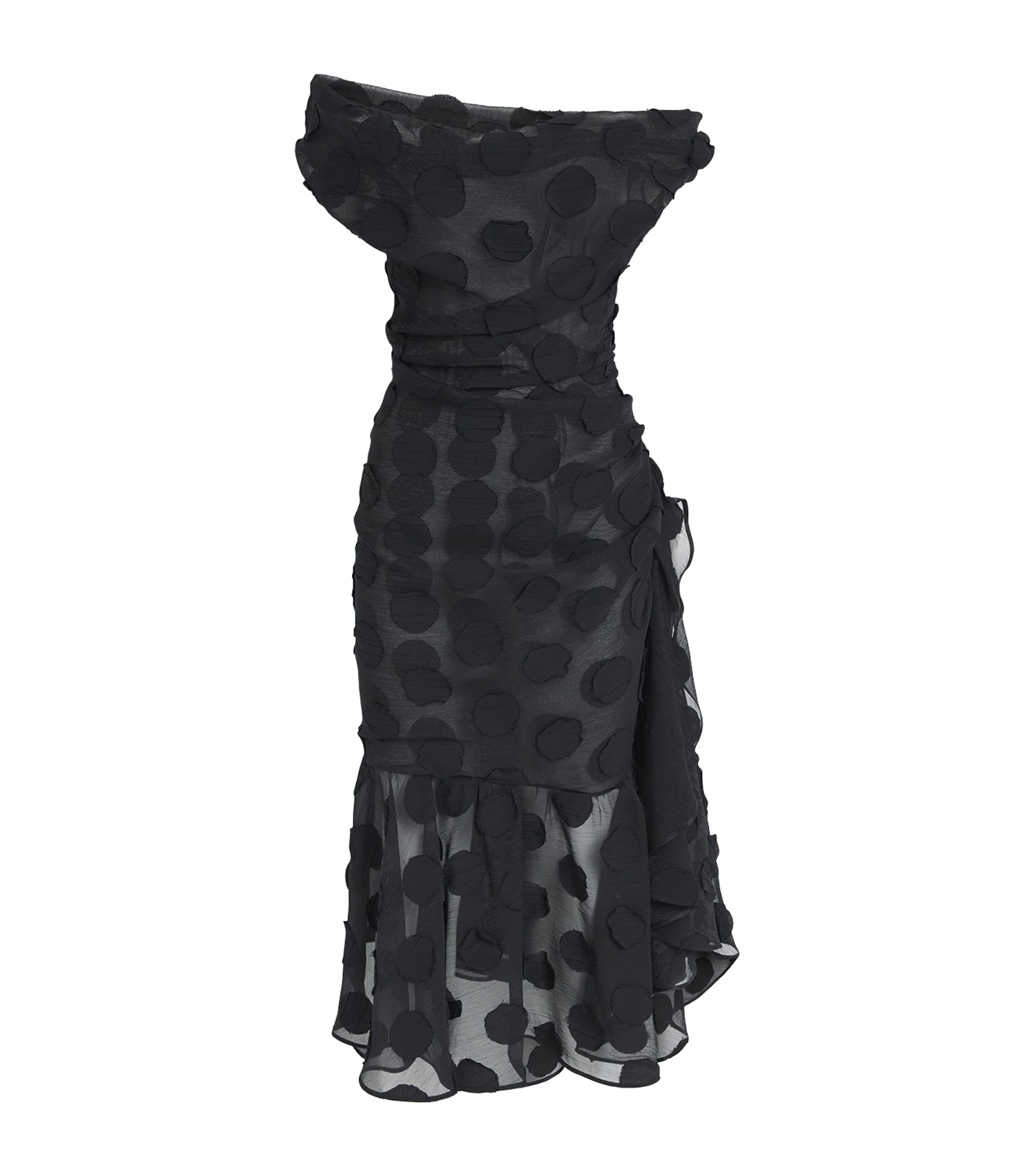 Vivienne Westwood Womens Polka-Dot Ginnie Frill Midi Dress Polka Dots