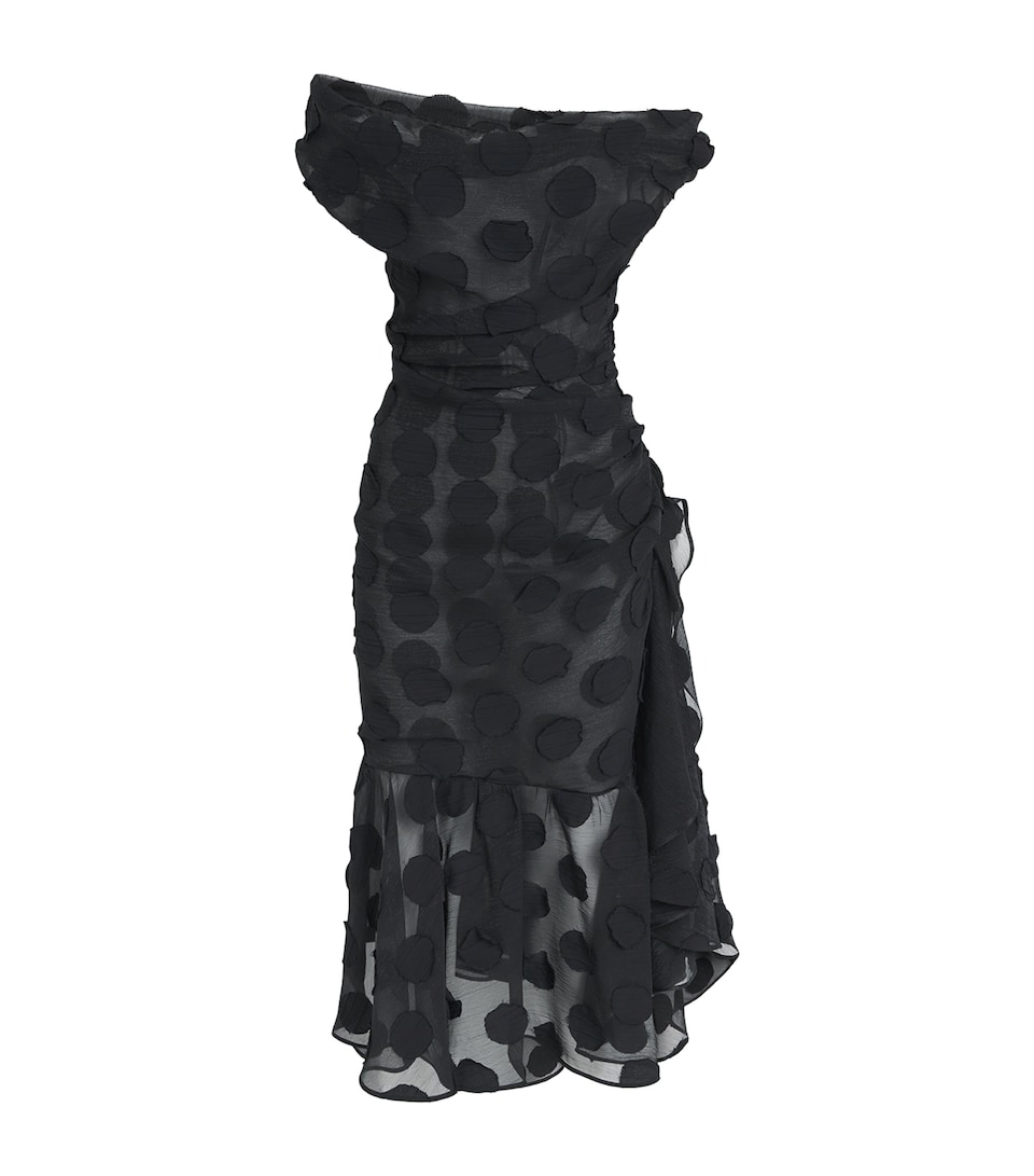 Vivienne Westwood Womens Polka-Dot Ginnie Frill Midi Dress Polka Dots
