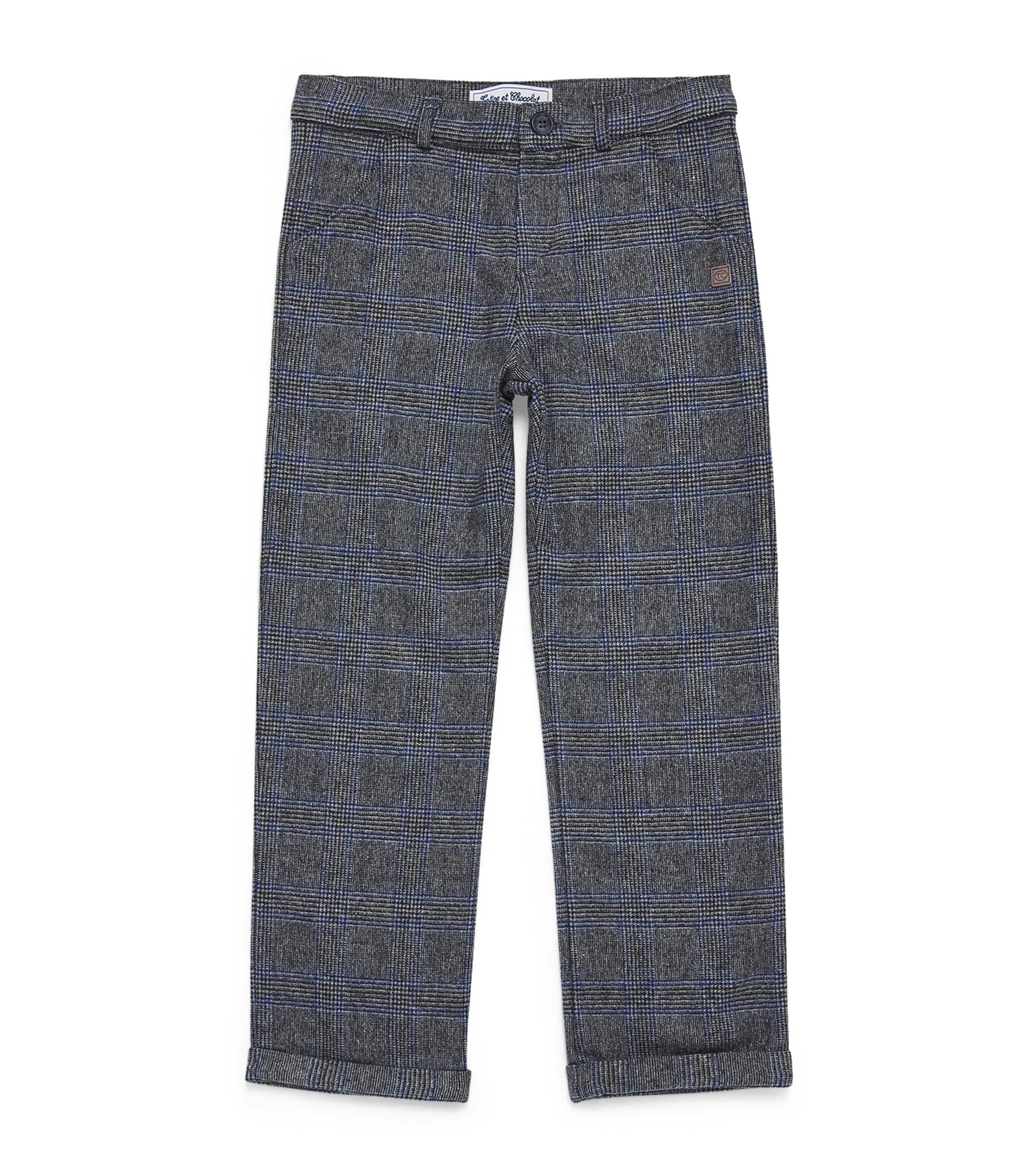 Wool-Blend Check Trousers (5-12 Years)