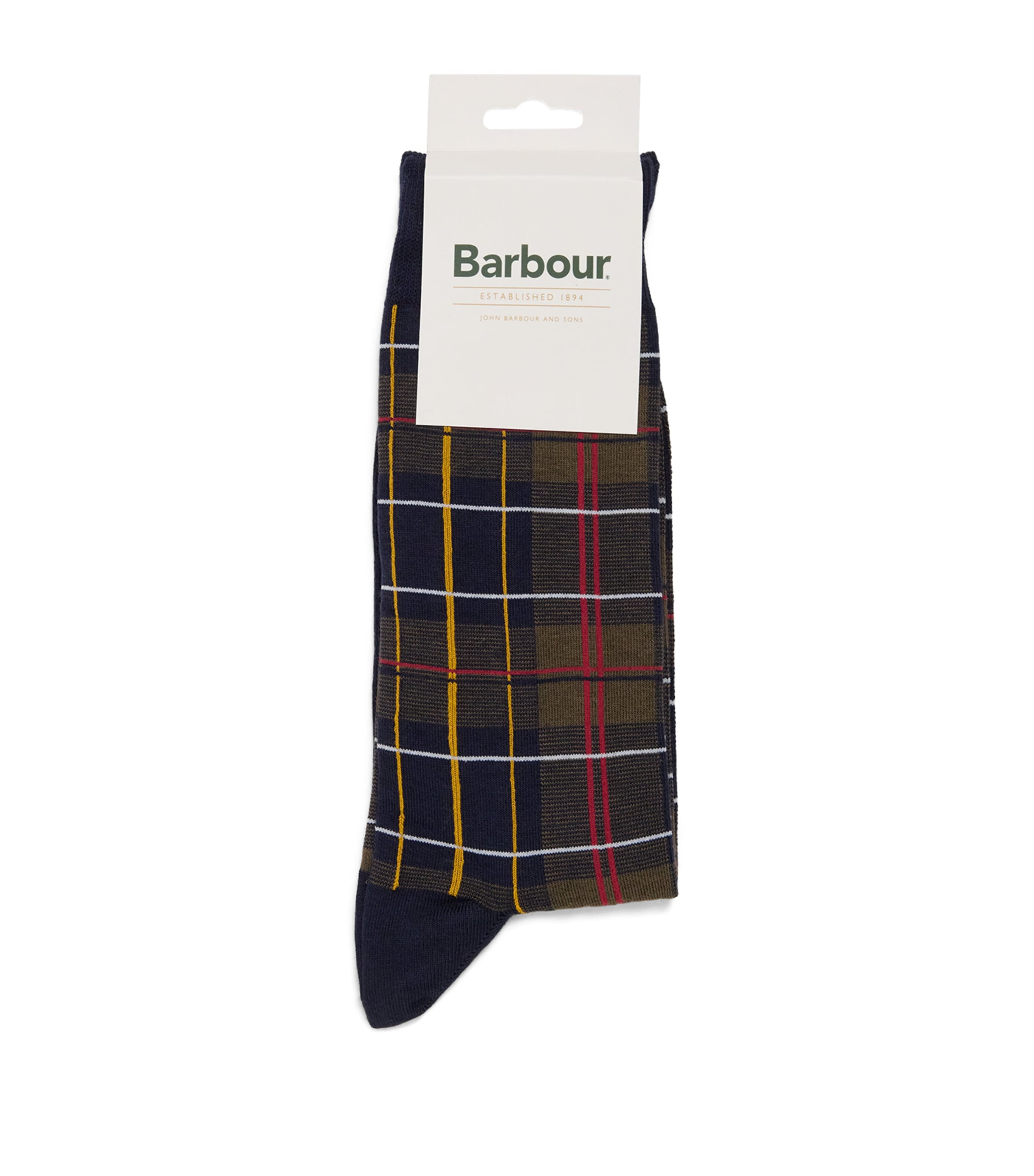 Barbour Mens Tartan Print Blyth Socks Classic Tartan
