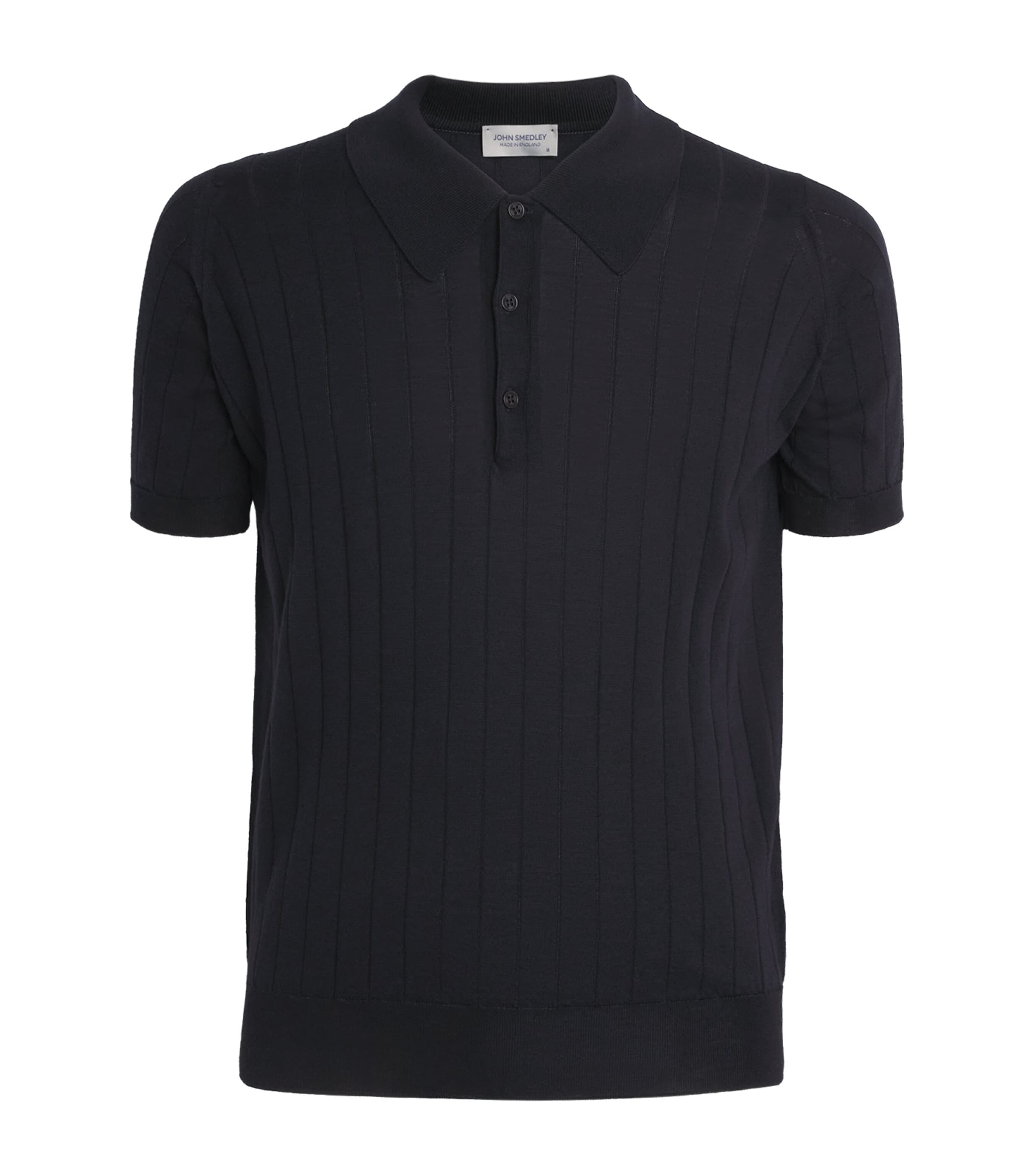 Wool-Cotton Ribbed Williams Polo Shirt