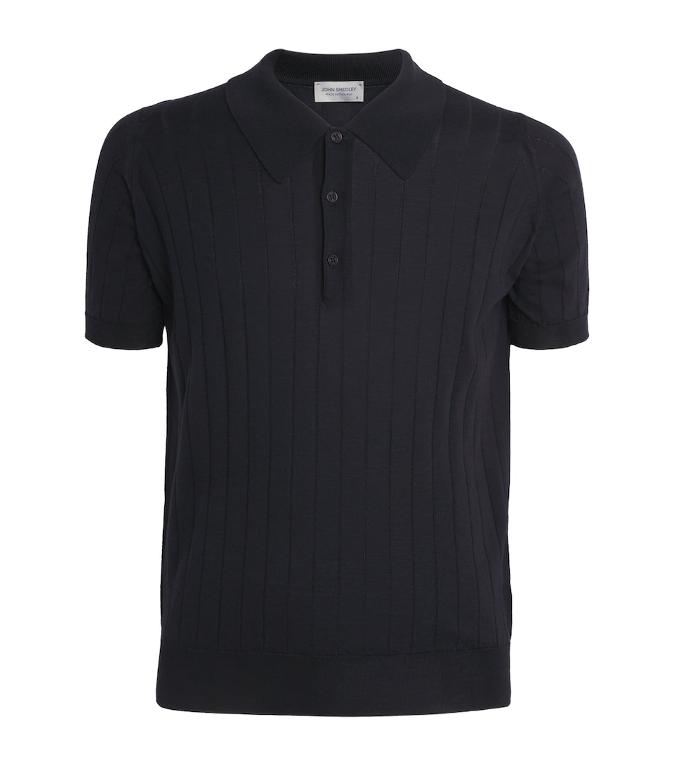 Wool-Cotton Ribbed Williams Polo Shirt