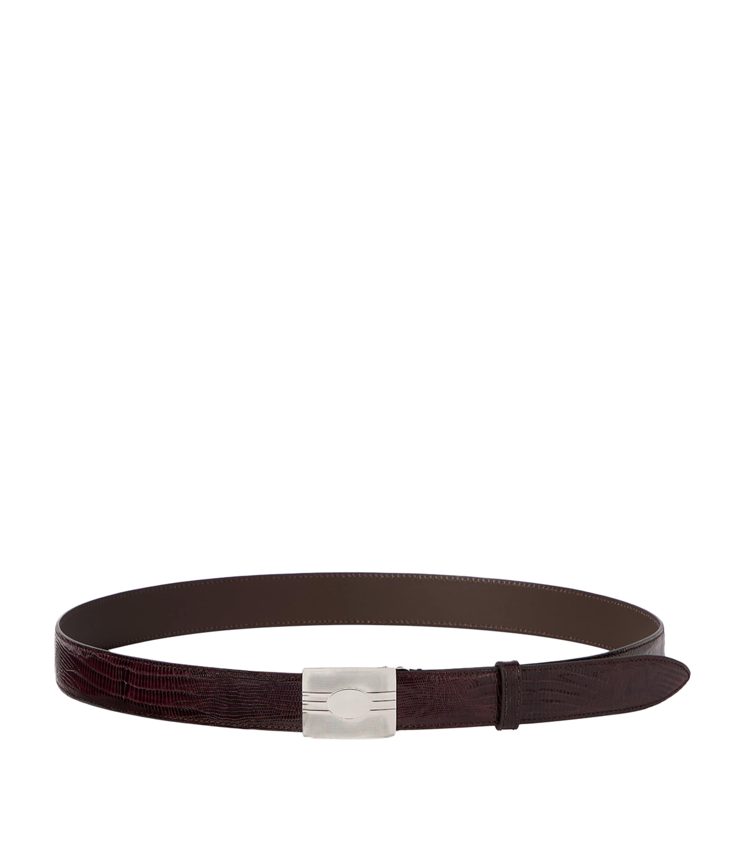 Brunello Cucinelli Leather Snakeskin-Effect Belt