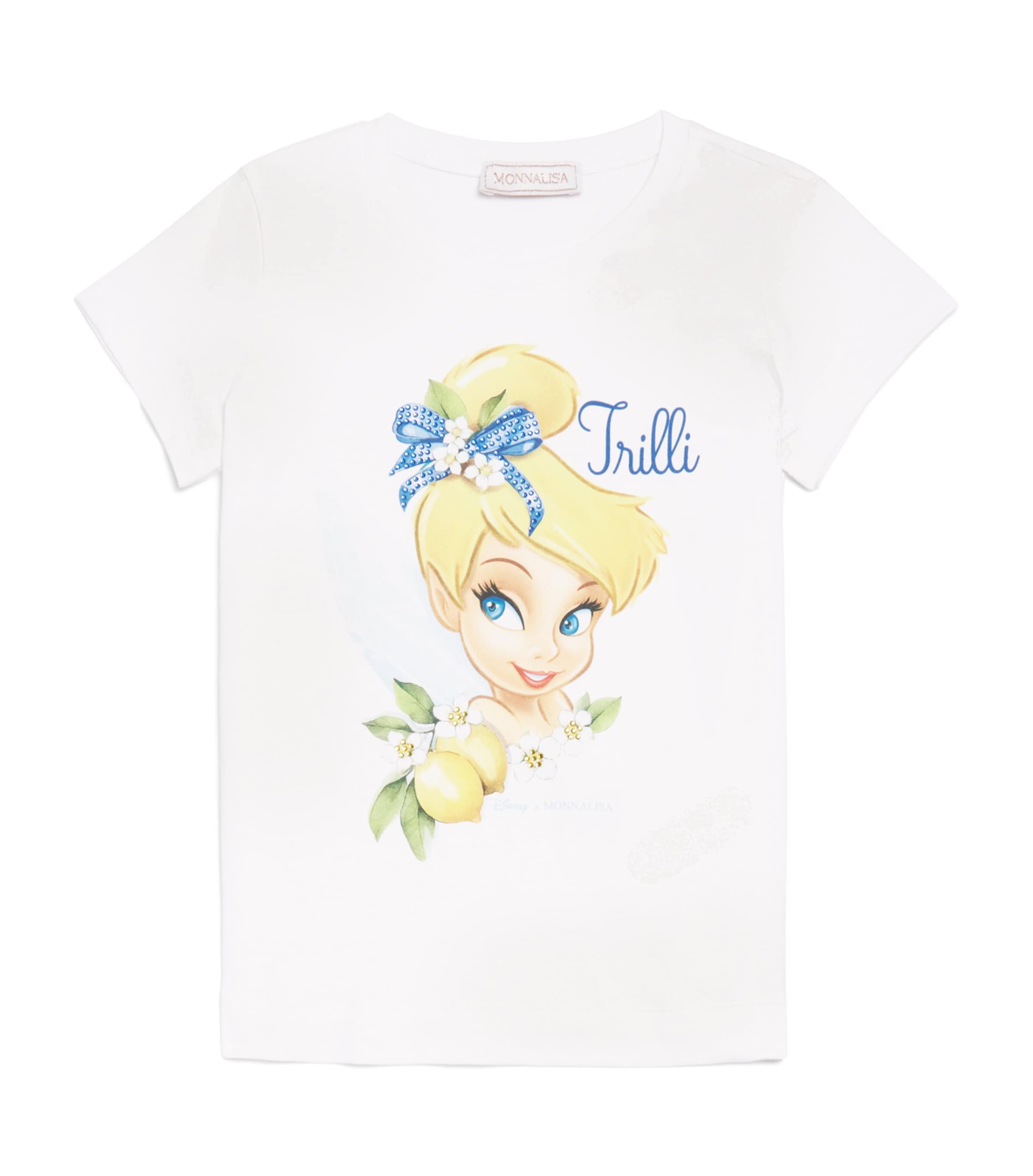 Monnalisa x Disney Stretch-Cotton Tinker Bell T-Shirt (2-12 Years) Optical White