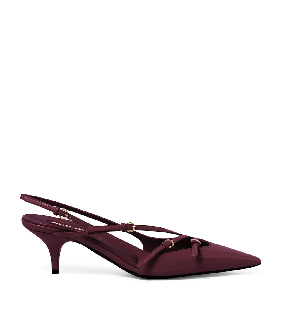 Patent Leather Slingback Pumps 55