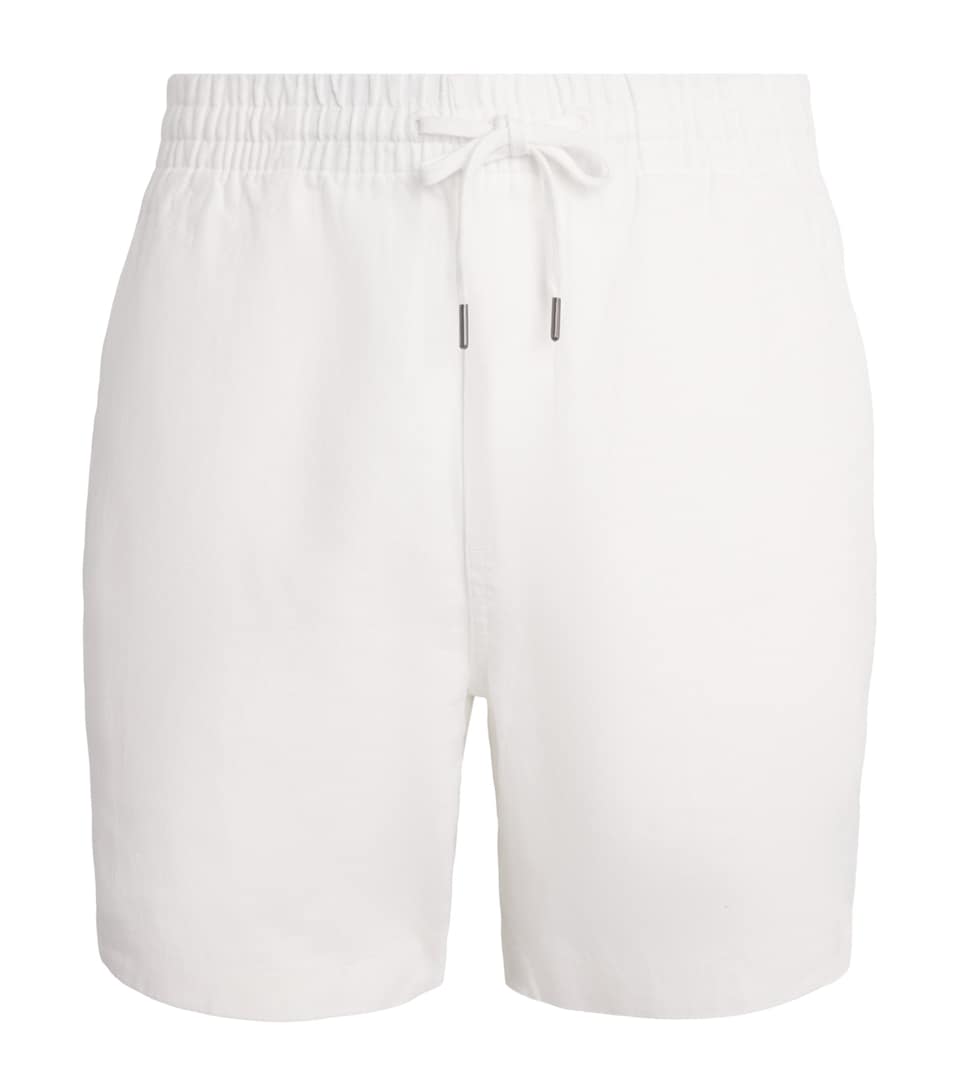 Polo Ralph Lauren Mens Linen Prepster Shorts White